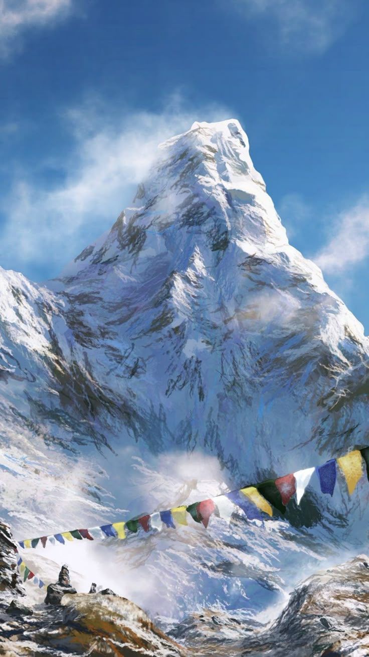 736x1309 Prayer Flags Himalaya Mountain 4K Ultra HD Mobile Wallpaper for iPhone & Android