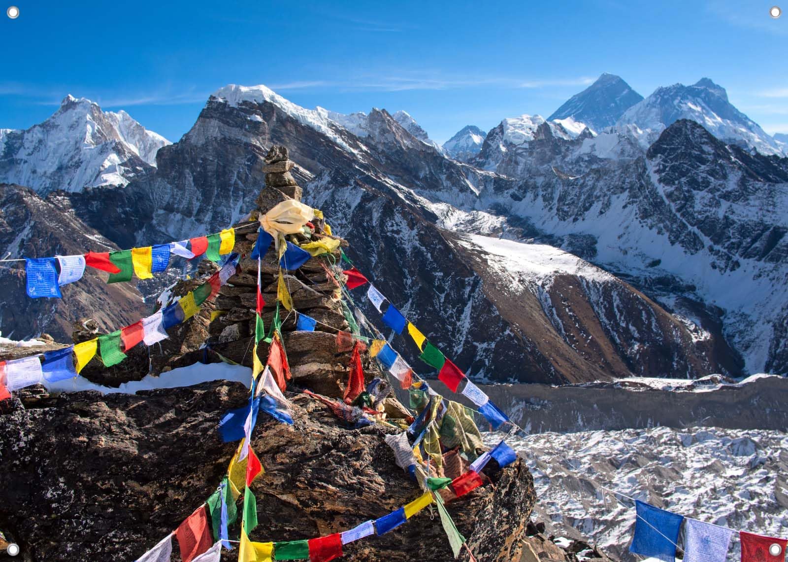 1600x1140 Amazon.com : Gorpic 5x4ft Fabric Himalaya Mountain Backdrops Banner Tibetan Flags at Annapurna Base Camp (Himalaya, Nepal) Background for Trekking Banner Decorations Photo Studio Props Wallpaper