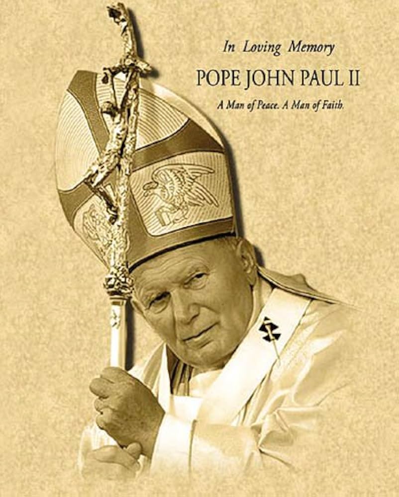 802x1000 Pope John Paul II Parchment 8 x 10 Religious Poster Print: Posters & Prints