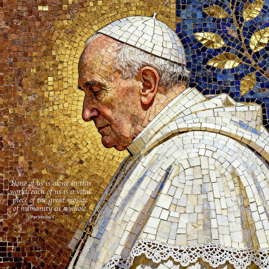 900x900 Pope John Paul II in a Mosaic