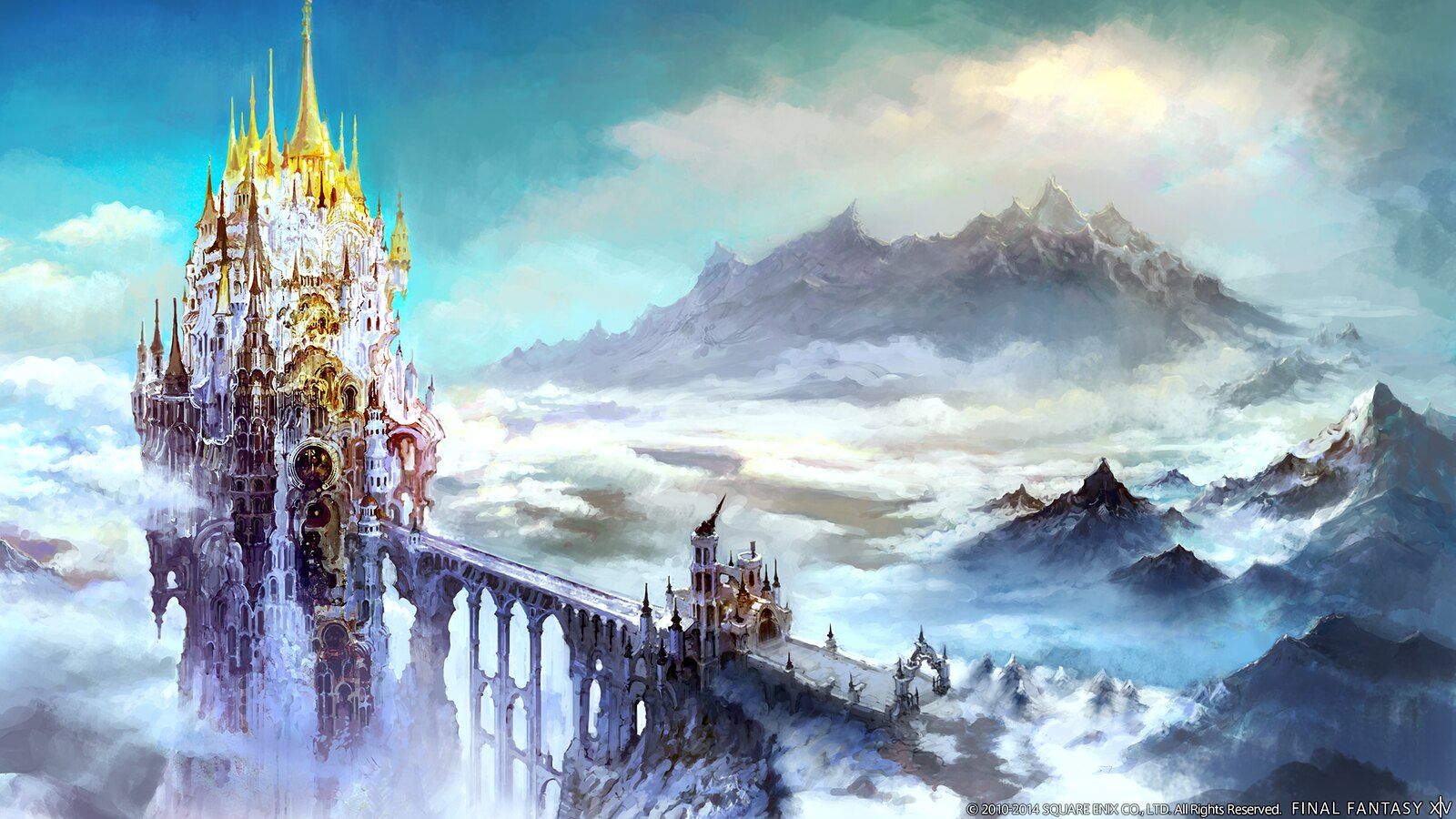 1600x900 The Holy See of Ishgard. Coerthas Highlands loading screen