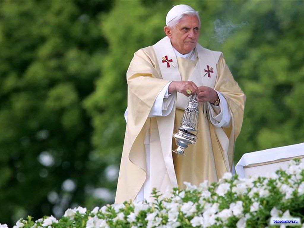 1024x768 PHOTO ○ Wallpaper with the Pope Benedict XVI ○ Papst Press