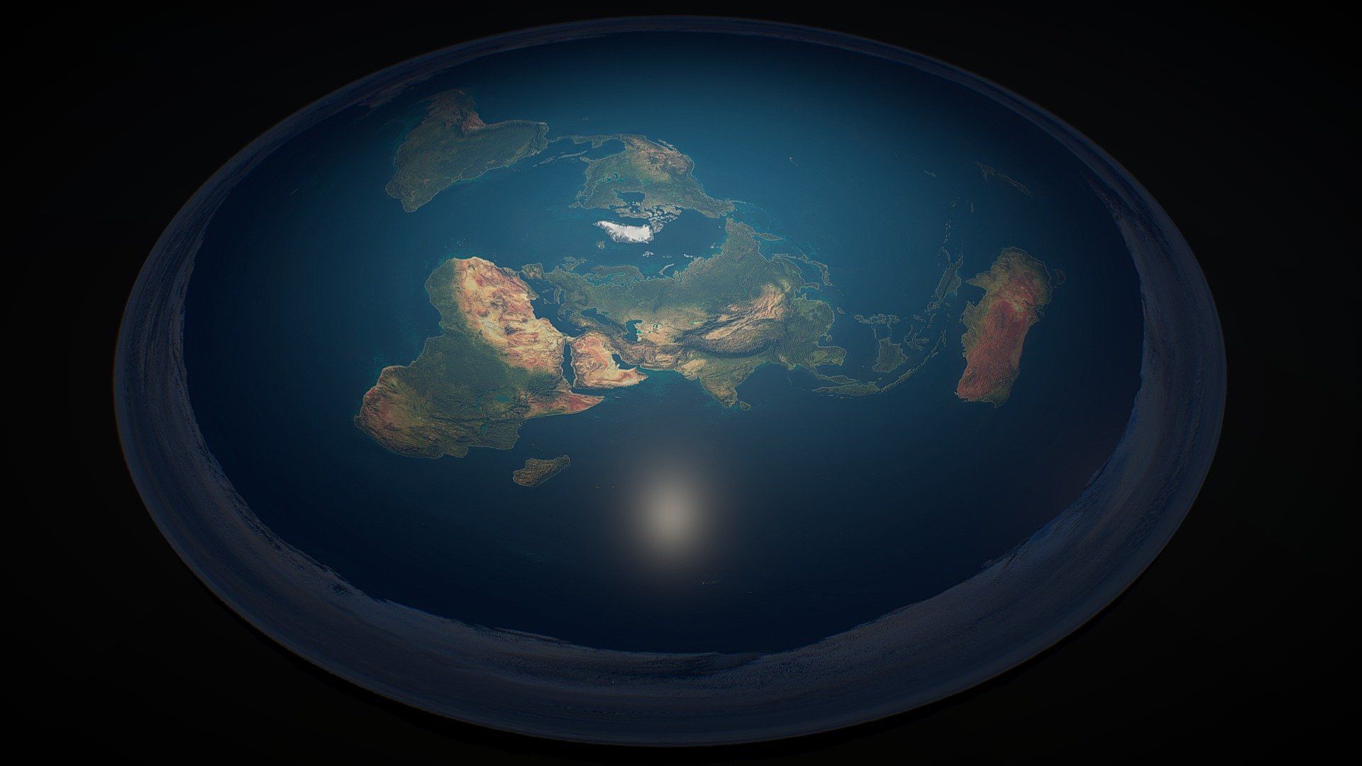 1920x1080 Flat Earth 3D Map model by v7x [aa9d6cc]