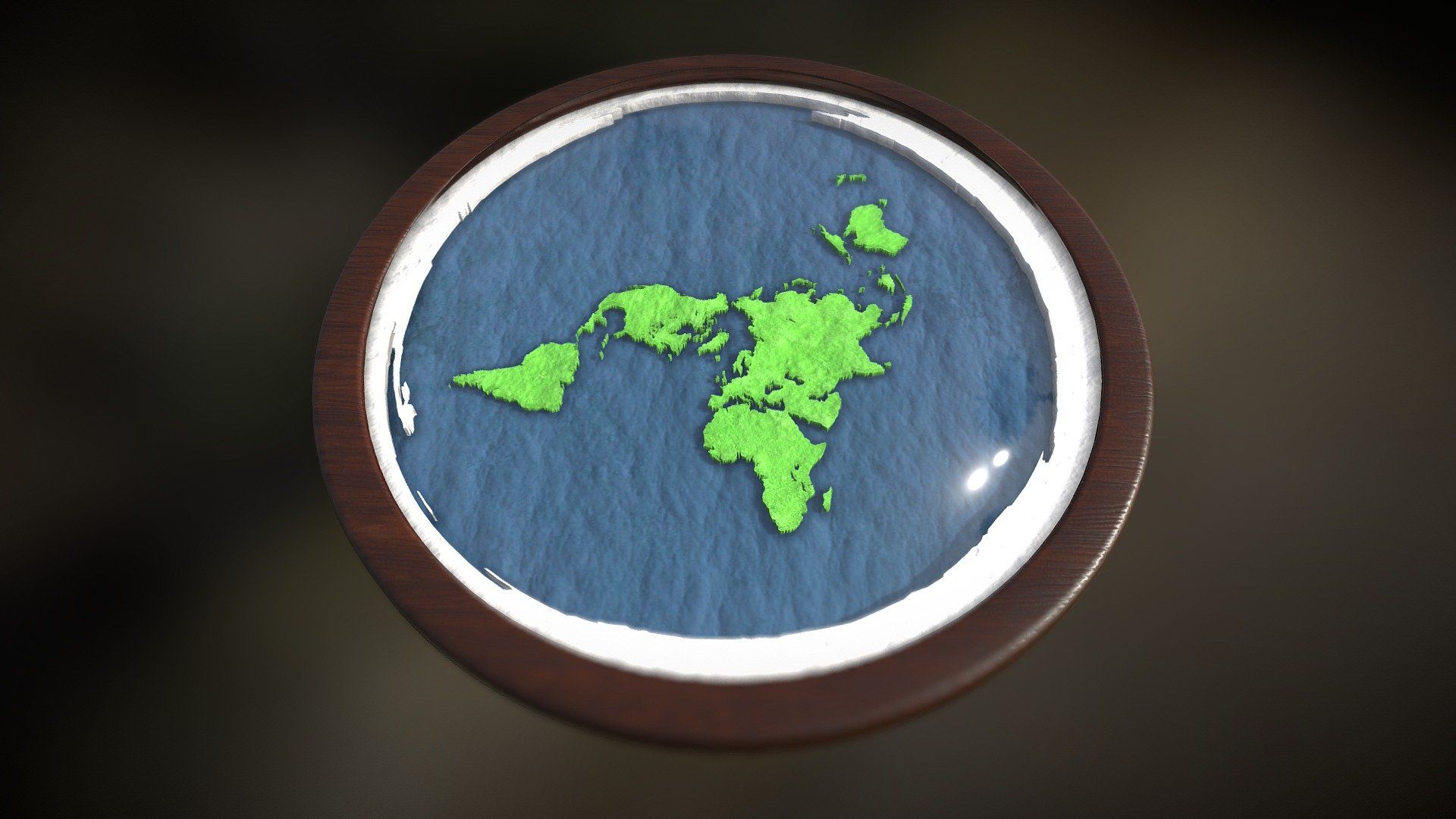 1920x1080 Flat Earth map 3D model by AnshiNoWara [a09d223]