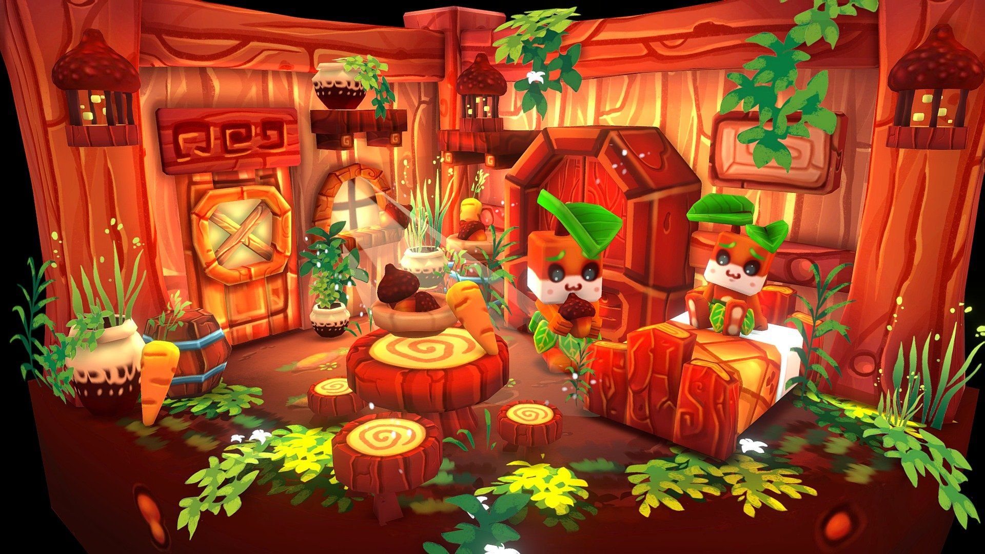 1920x1080 Hytale FanArt. Kweebec Hideout model by VanillaBurp [6f443ca]