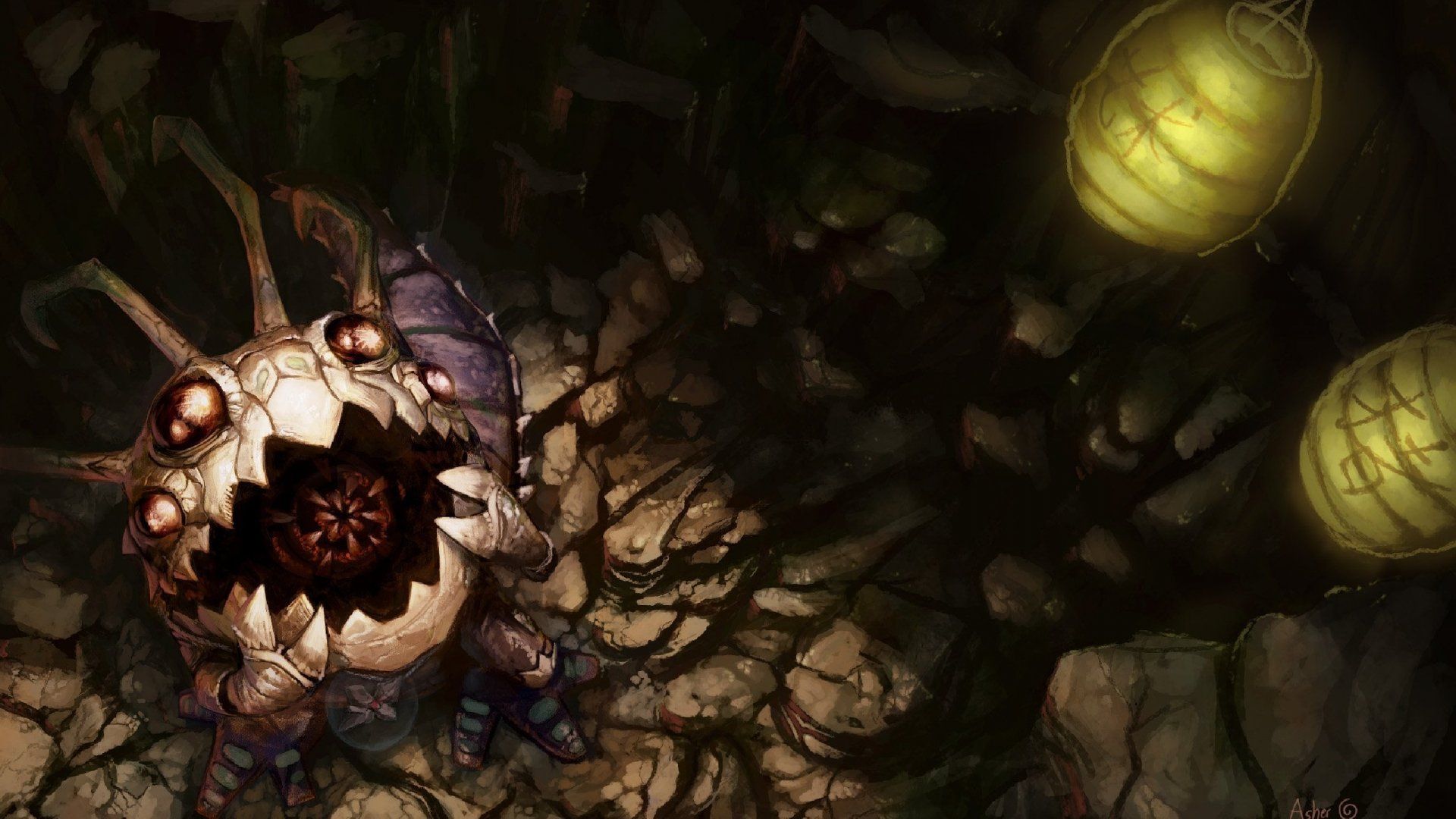 1920x1080 Kog'Maw in The Void of Legends HD Wallpaperx1440