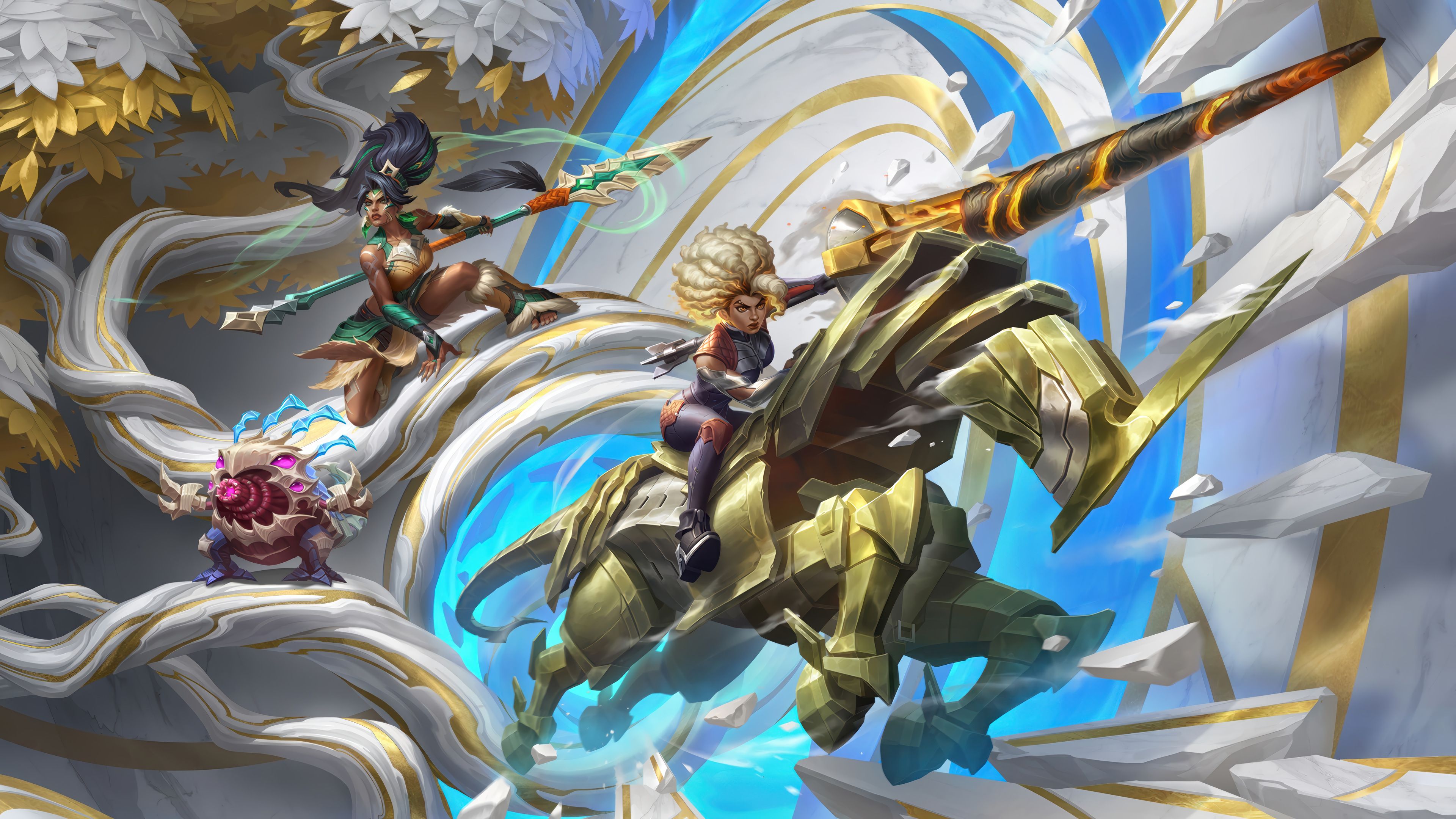 3840x2160 Rell Nidalee Kog'Maw LoL Wild Rift Wallpaper 4K HD PC