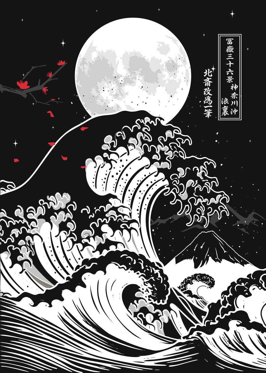 929x1300 Plakát Great Wave off Kanagawa Edition. Obraz na zeď 1 zdarma