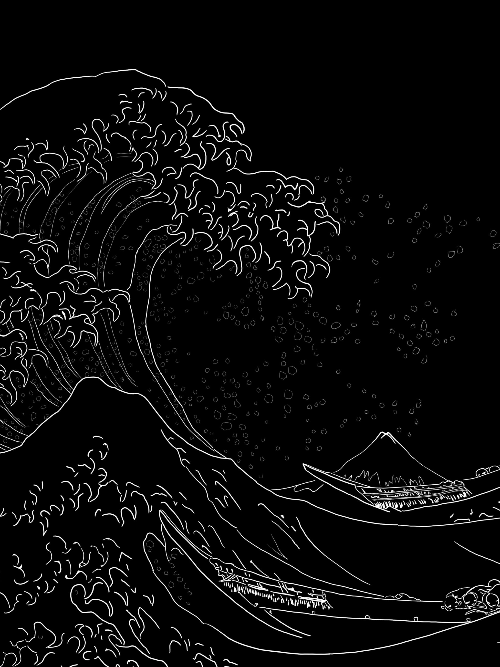 2048x2732 Great Wave off Kanagawa Wallpaper