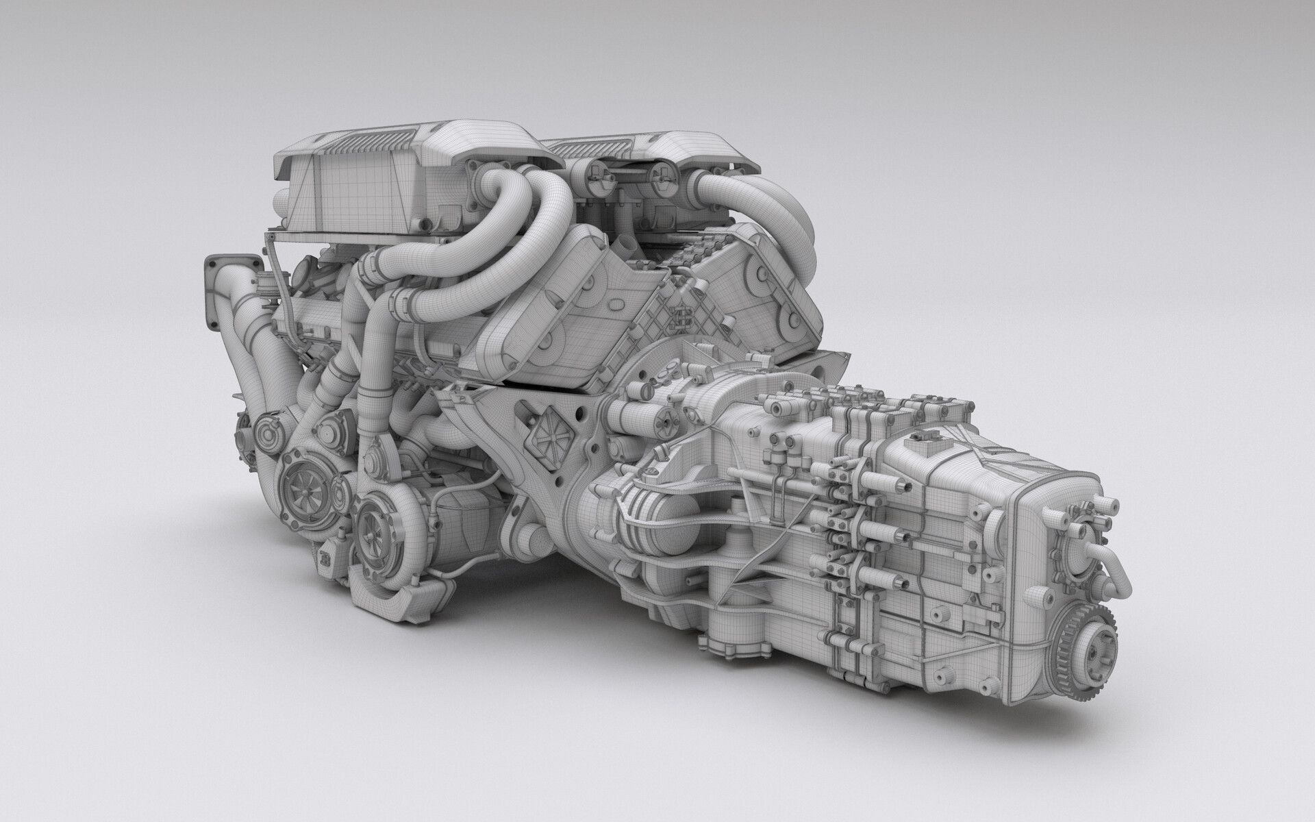 1920x1200 Johann delestree W16 Engine (Chiron)
