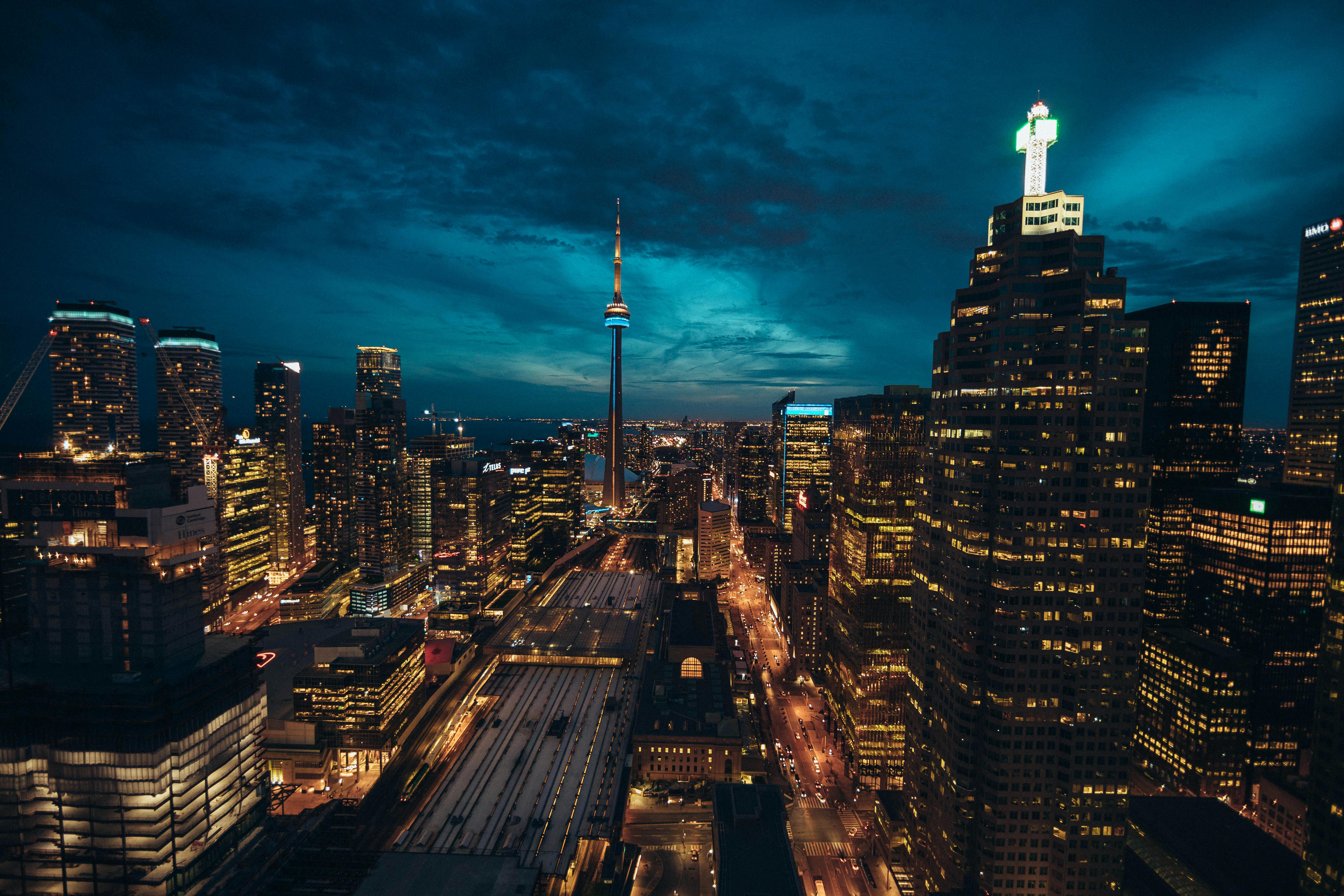 5472x3648 Photo of Toronto Cityscape at Night · Free
