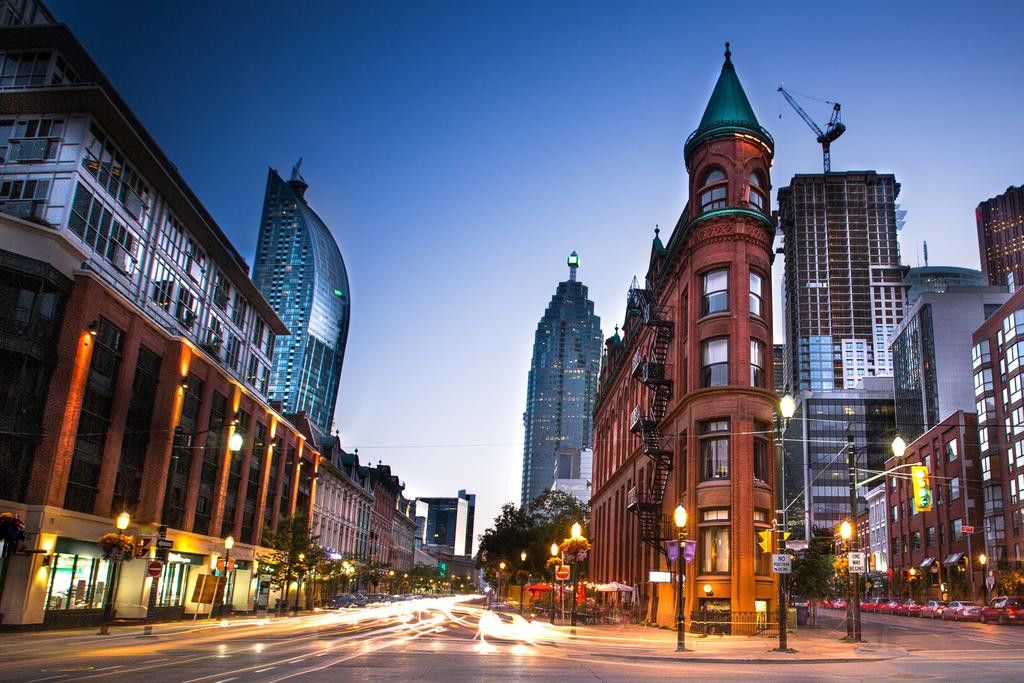 1024x683 Laminated Toronto Ontario Canada Downtown Skyline At Dusk Landscape Photo Poster Dry Erase Wall Art 24x16