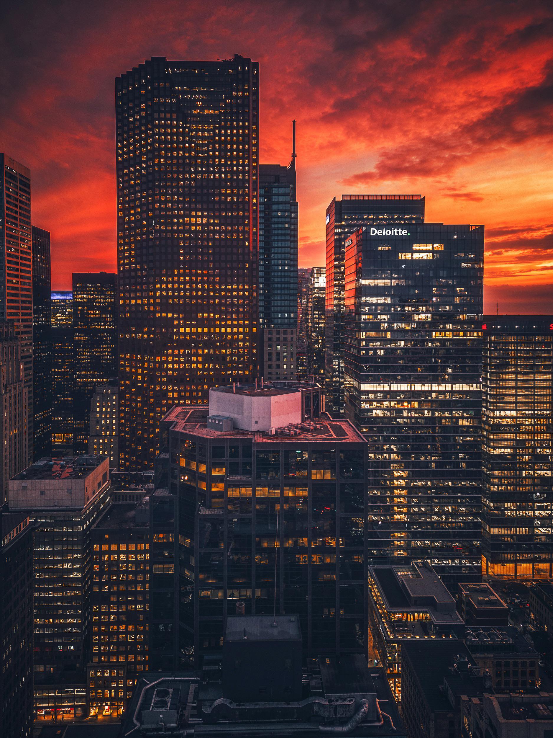 1875x2500 Sunset over downtown Toronto [OC]