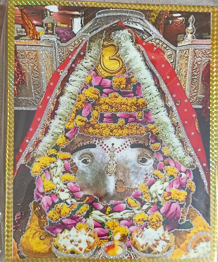 920x1106 LAKSHMI POOJA SUGANDH Goddess Kalaka. माँ कालका. दिल्ली कालका माँ फोटो फ़्रेम. घर की सजावट और उपहार देने के लिए आरती वॉल पेंटिंग के साथ स्पार्कल लैमिनेशन HD
