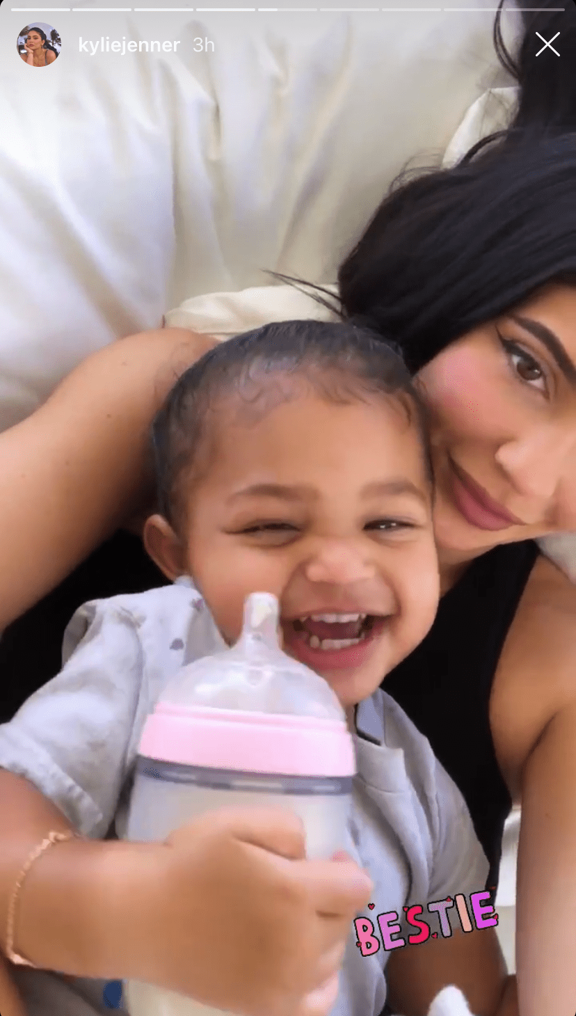 828x1460 Stormi Shows Off Swimming Skills in Kylie Jenner's New Video