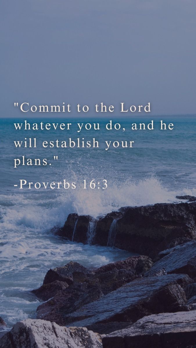 675x1200 Bible Verse To Inspire Your Day: Proverbs 16:3. God Will Establish Your Plans