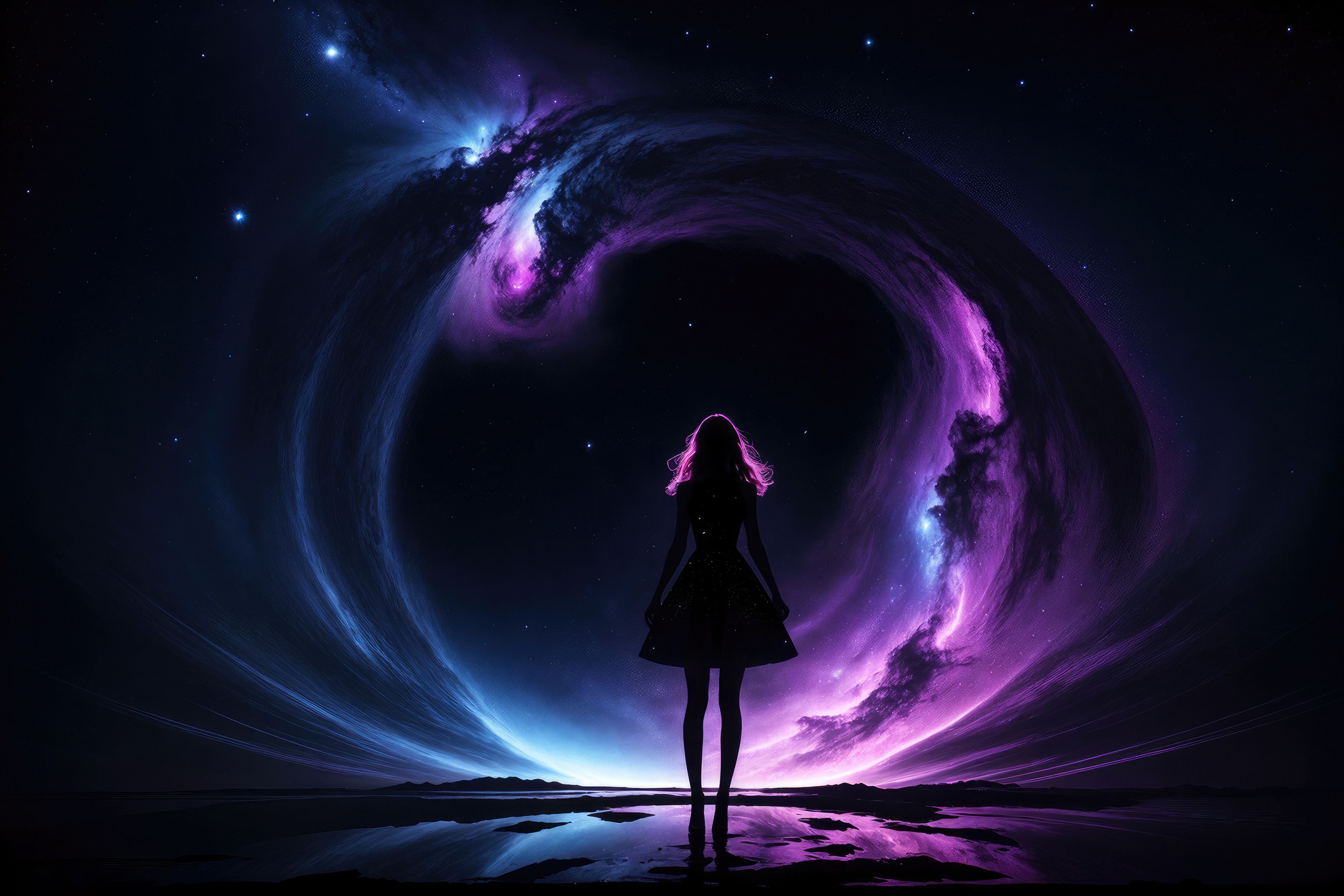 3840x2560 Cosmic Dreams A Girls Journeyrs Wallpaper, HD Artist Wallpaper, 4k Wallpaper, Image, Background, Photos and Picture