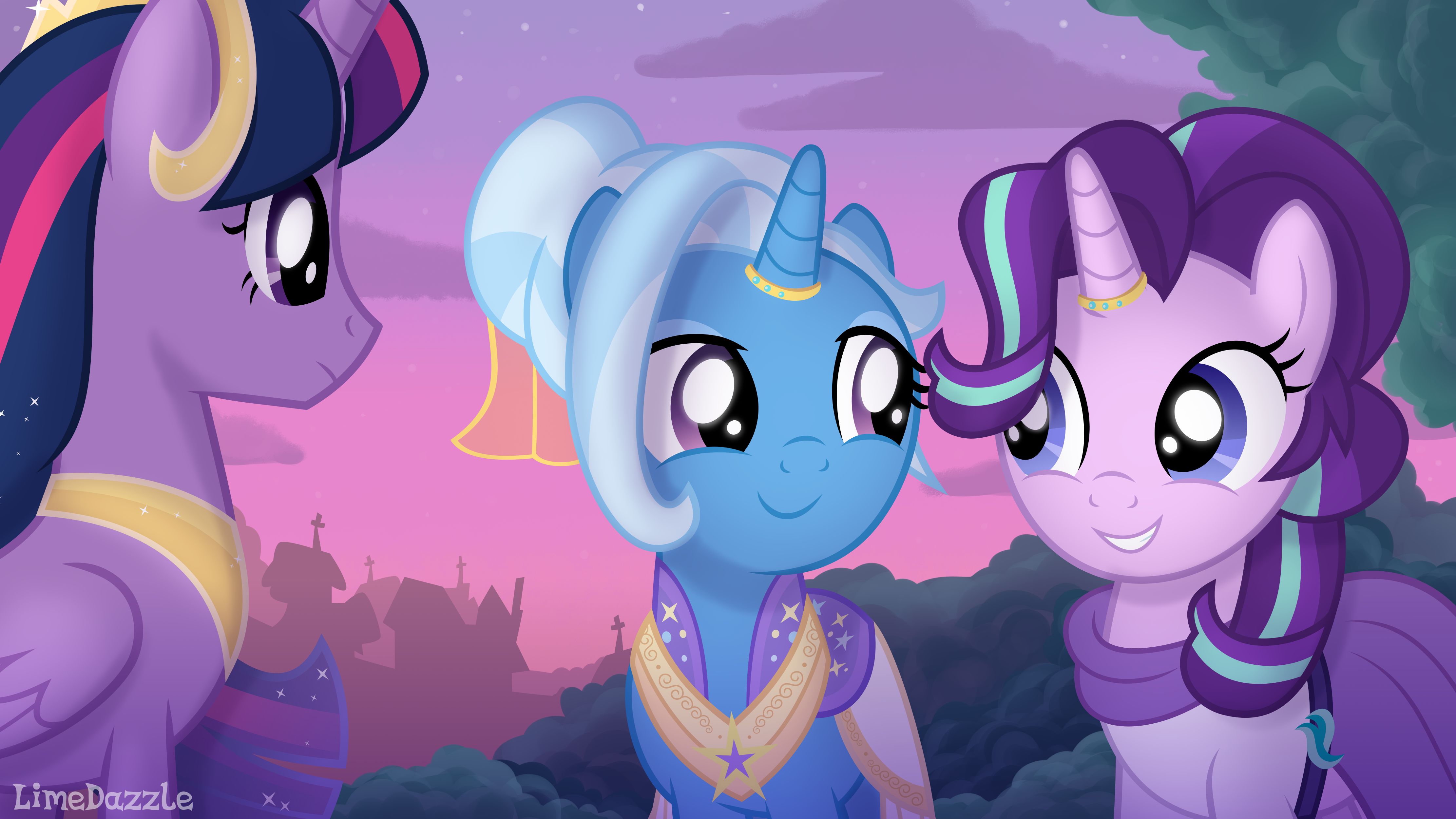 4444x2500 Desktop wallpaper: Tv Show, My Little Pony: Friendship Is Magic, Starlight Glimmer, Trixie (My Little Pony), Twilight Sparkle, My Little Pony 4K free download for PC. 514616