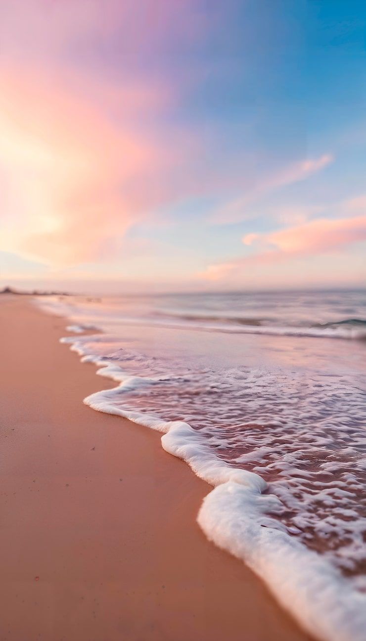 740x1295 Glowing sky beach Image