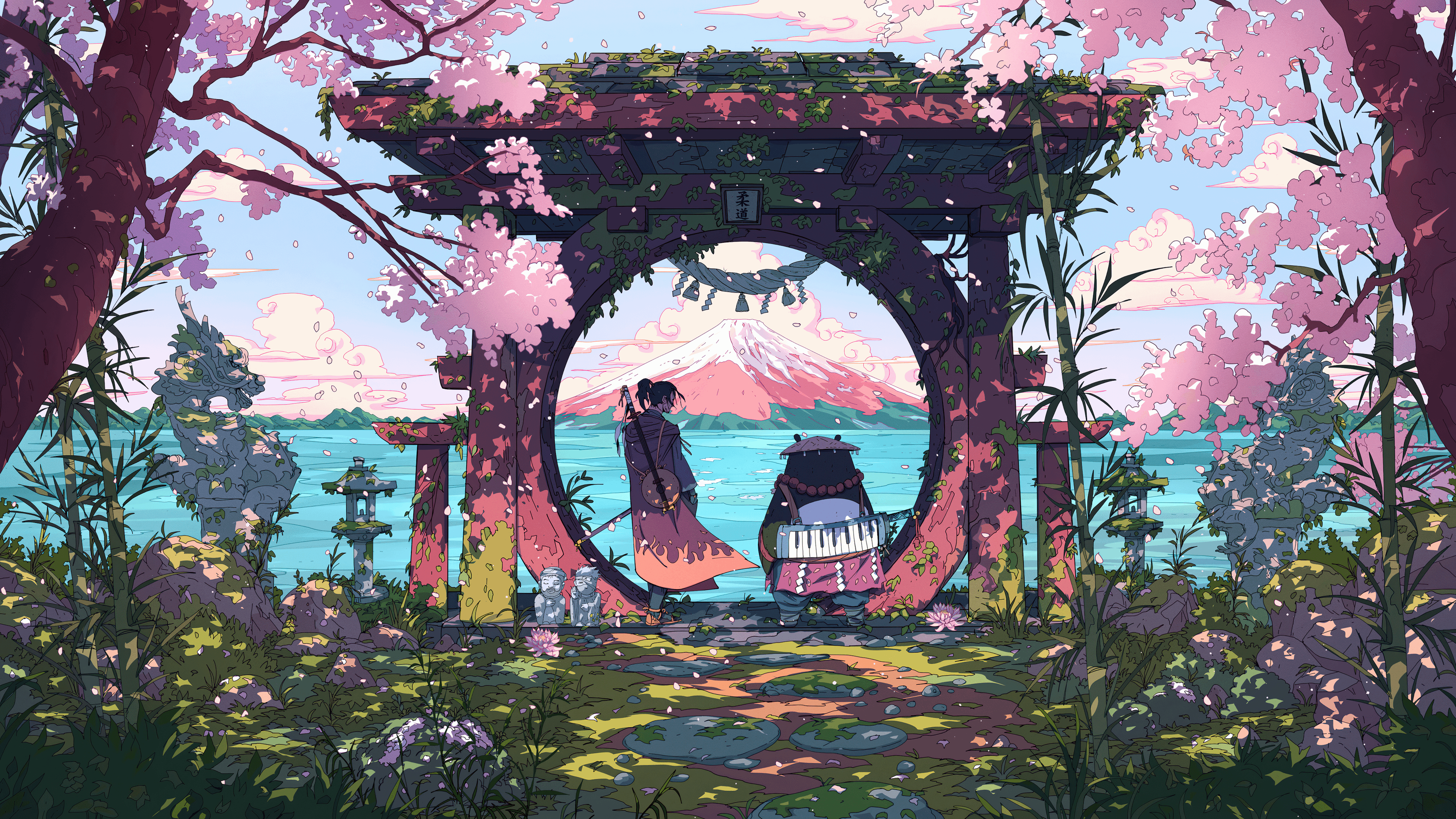 3840x2160 Cherry Blossom Samurai [3840x2160]