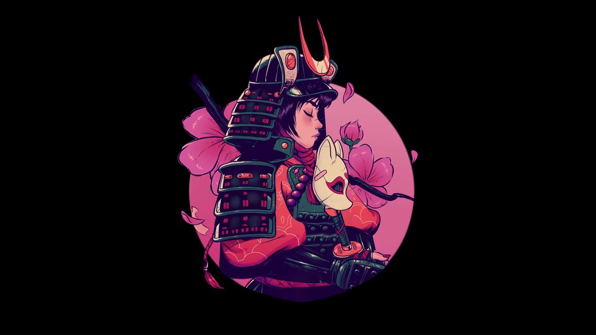 1920x1080 Sakura Samurai Girl Live Wallpaper