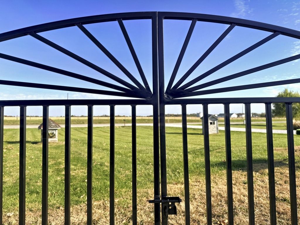1024x768 Sunburst Wrought Iron Gate For Entrance 5tx8w' Tall Wrought Iron Fencing & Gates