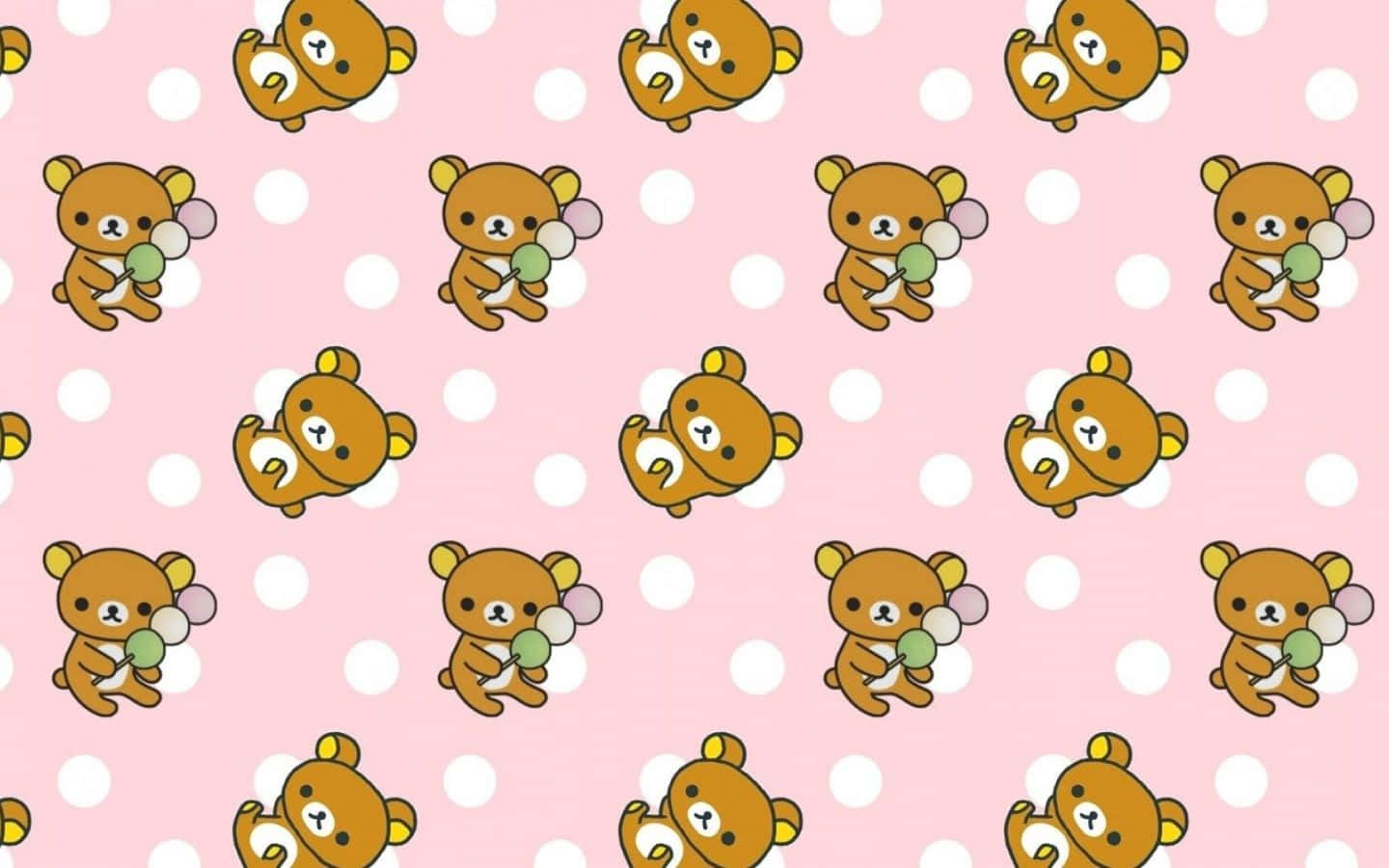 1440x900 Download A kawaii laptop in soft pastel colors. Wallpaper