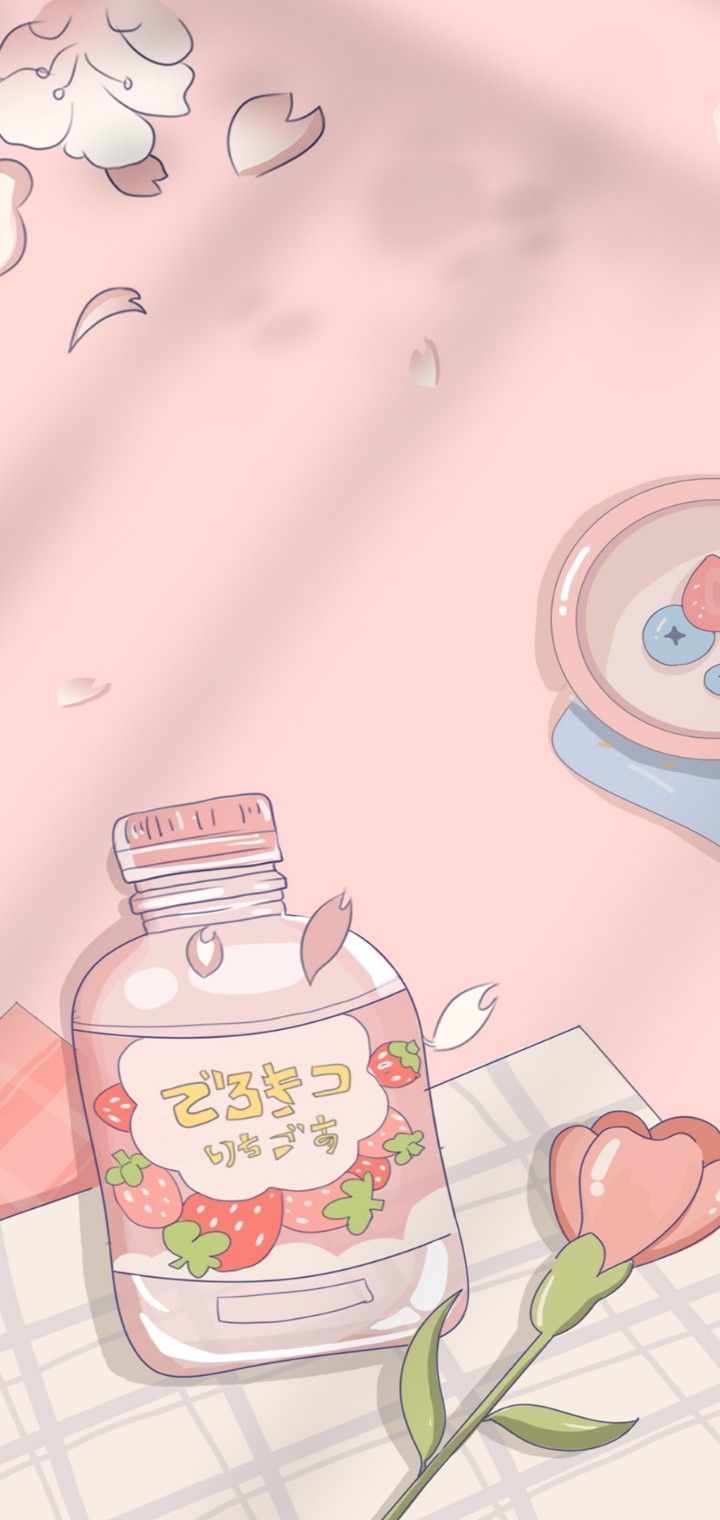 720x1520 Wallpaper. Pink wallpaper anime, Cute wallpaper, Kawaii wallpaper