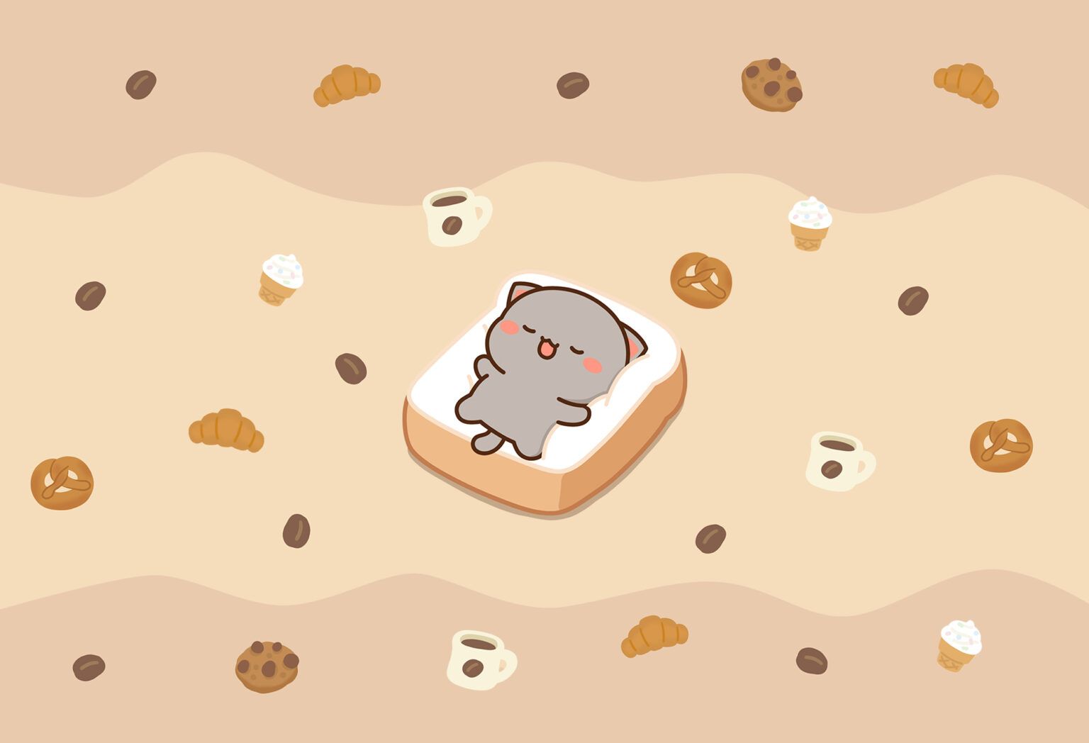 1536x1048 Peach & Goma Bread + Coffee Dreams Wallpaper