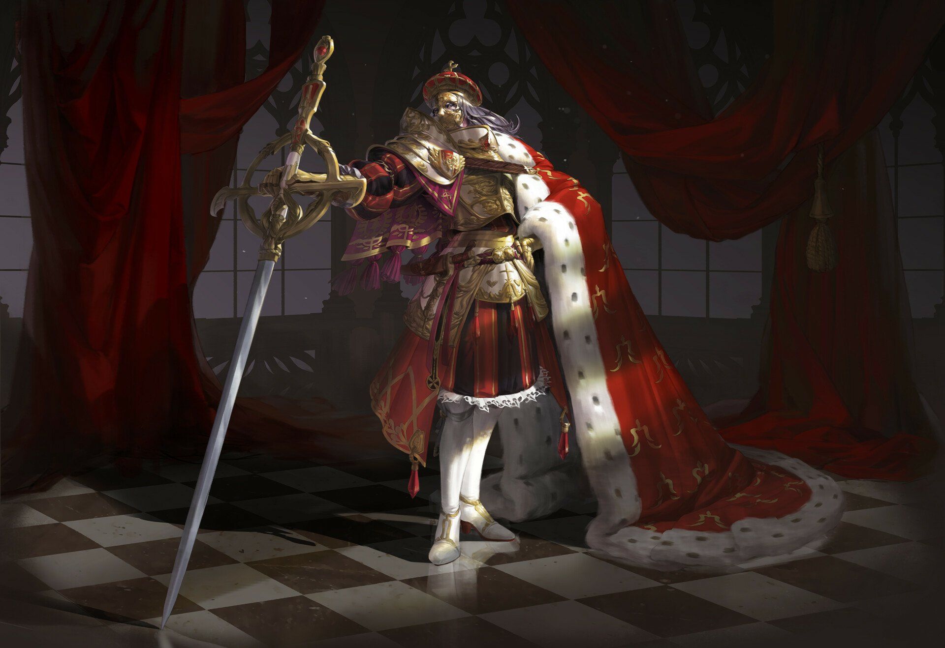 1920x1318 Epic Fantasy Warrior in Royal Armor. HD Wallpaper