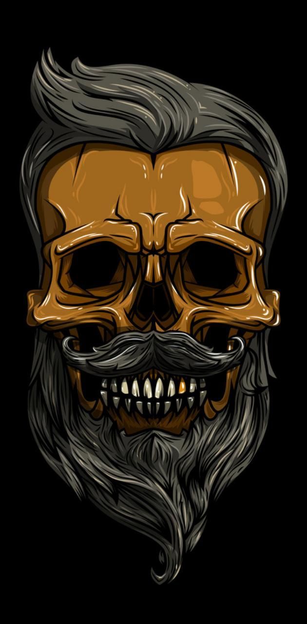 630x1280 skull face wallpaper