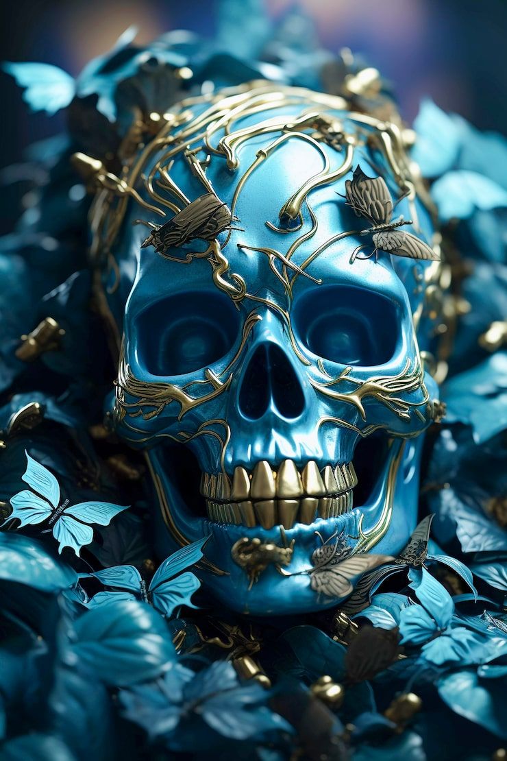 740x1110 Skull face wallpaper Image