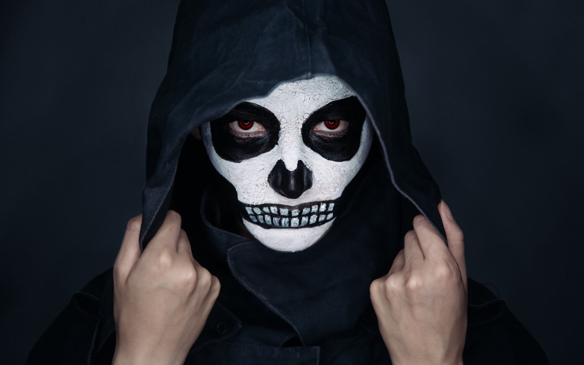 1920x1200 Makeup Skull Face Wallpaper 12500