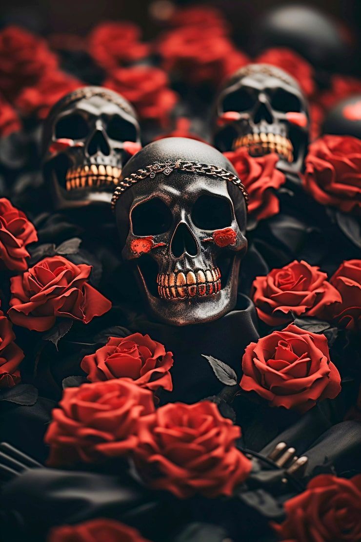740x1110 Skull face wallpaper Image
