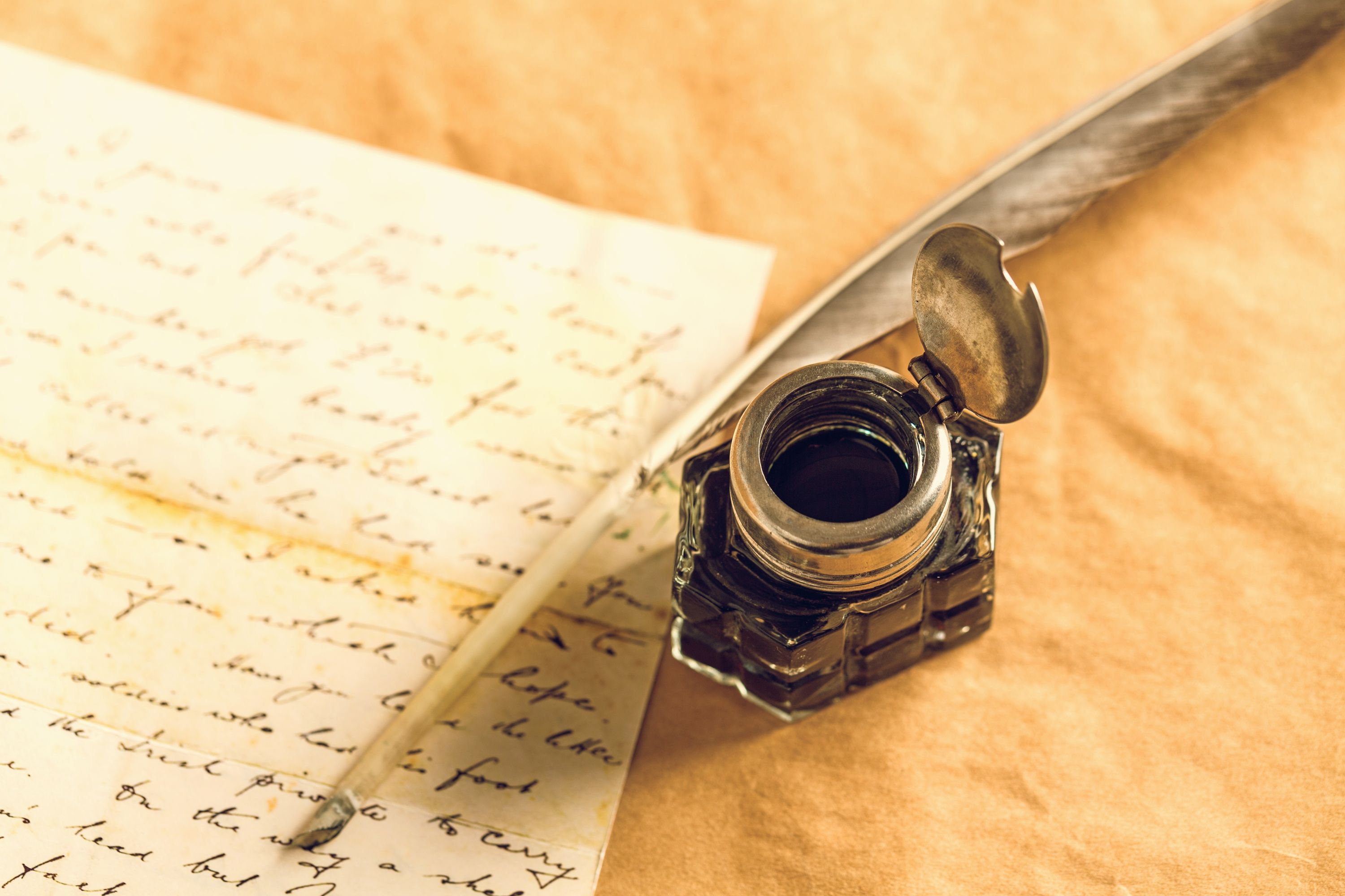 3000x2000 Wallpaper letter, paper, pen, ink, inkwell for mobile and desktop, section разное, resolution 3000x2000