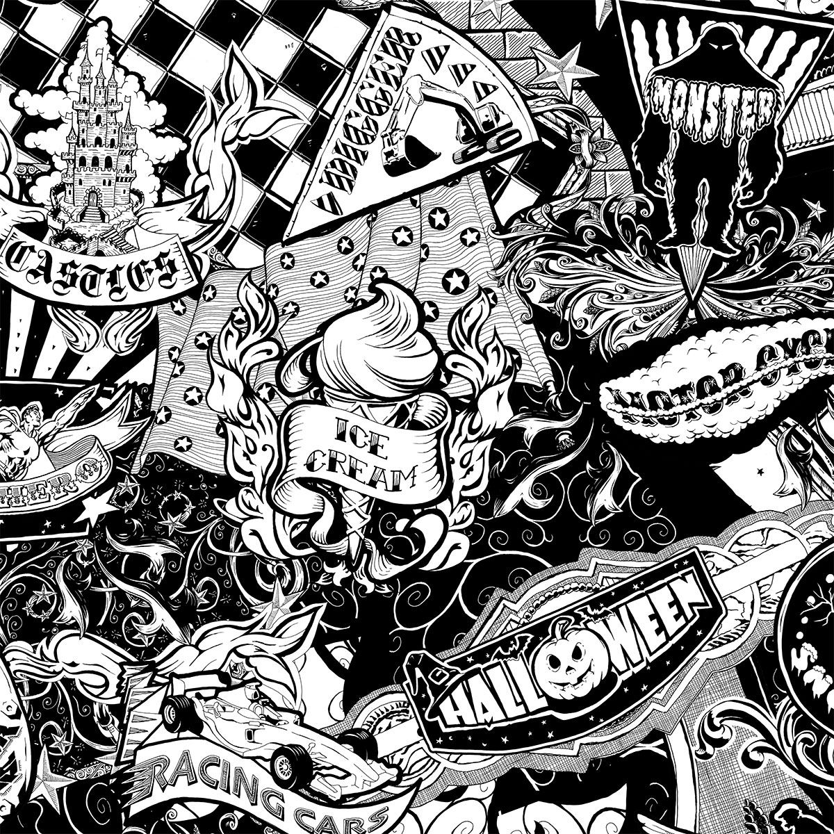 1200x1200 Pen & Ink Kids Boys