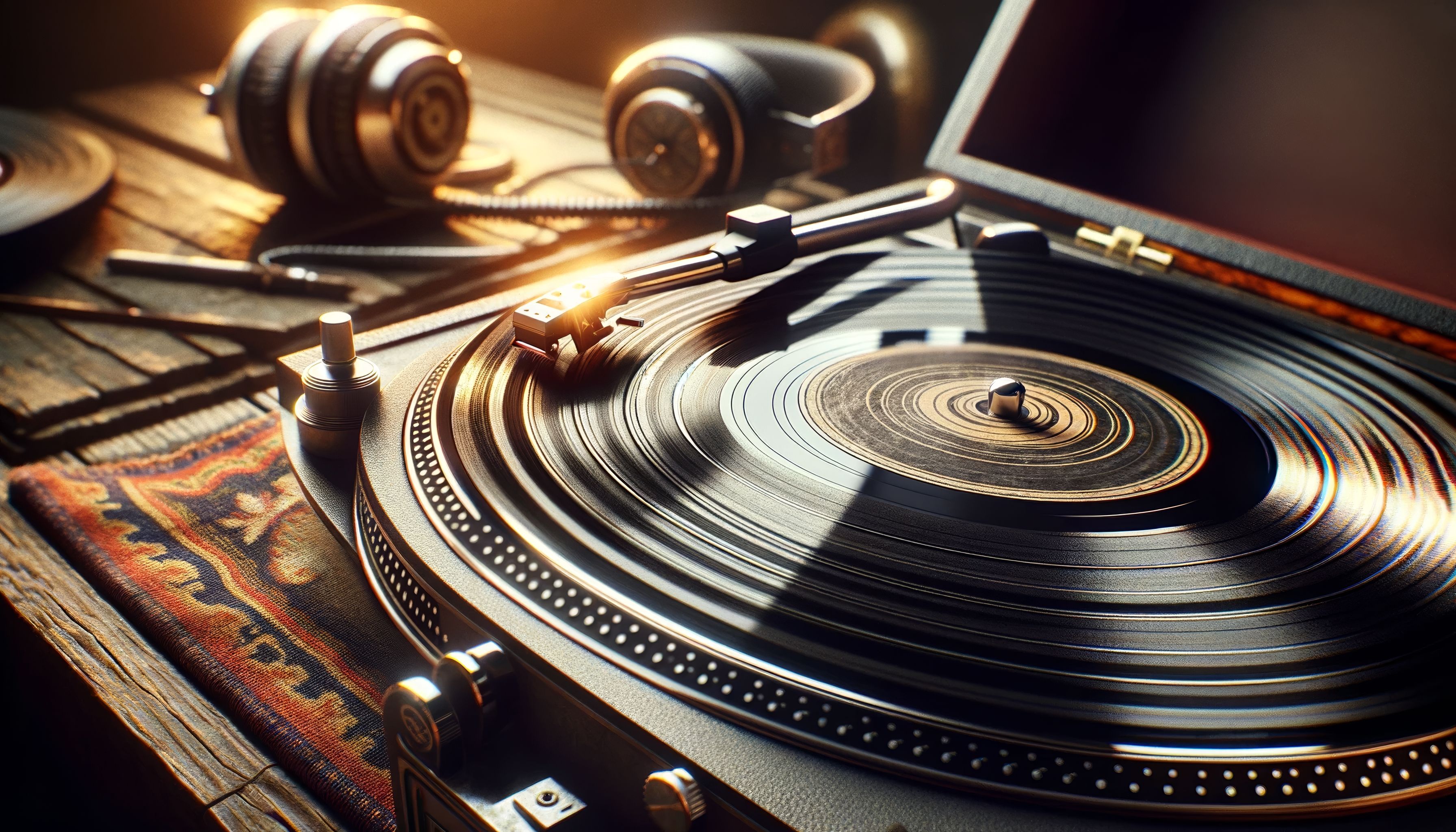 3584x2048 Vintage Vinyl Record Player HD Wallpaper