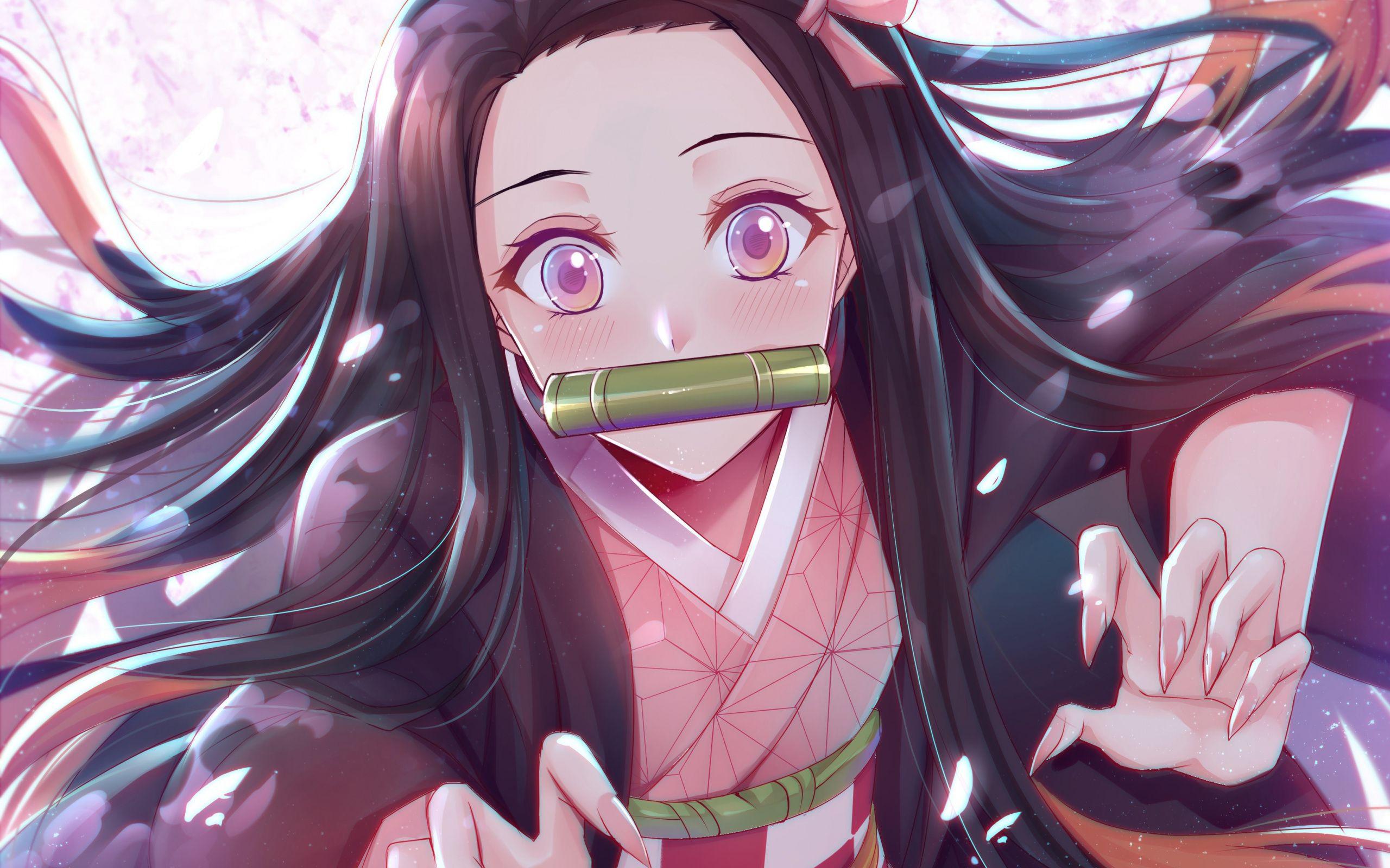 2560x1600 Download Beautiful, anime girl, Kamado Nezuko wallpaper, 2560x1600
