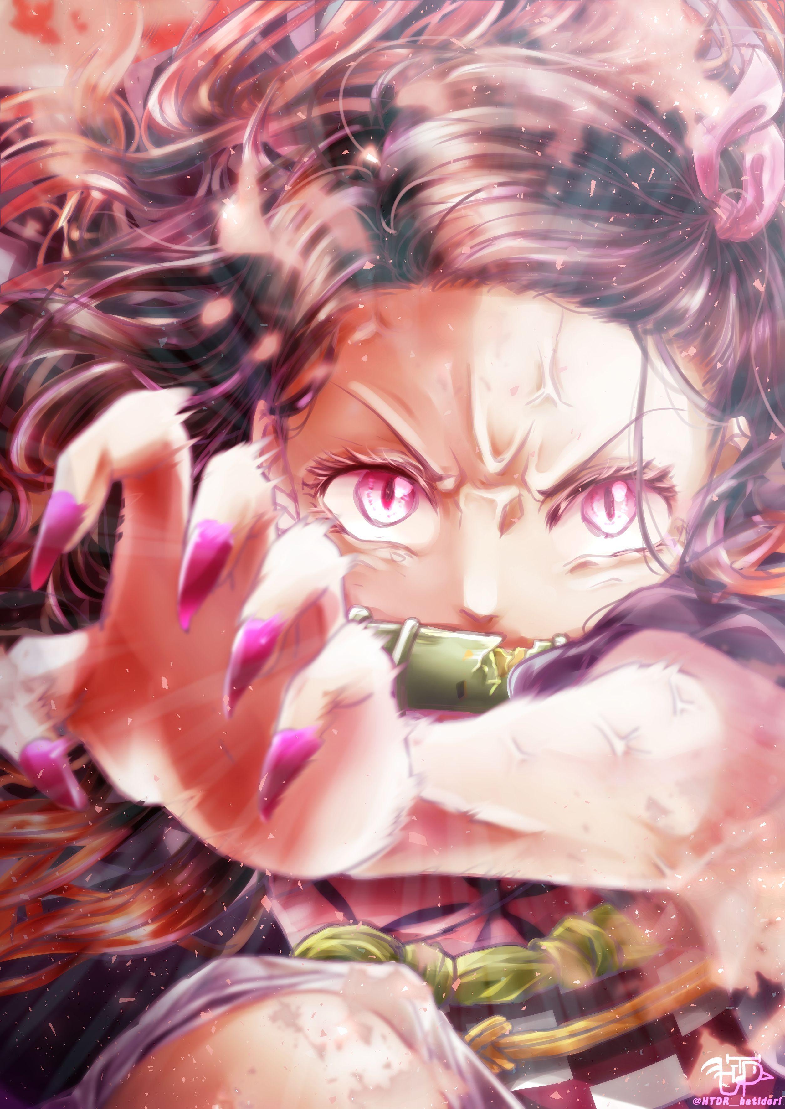 2508x3541 Kamado Nezuko Mobile Wallpaper