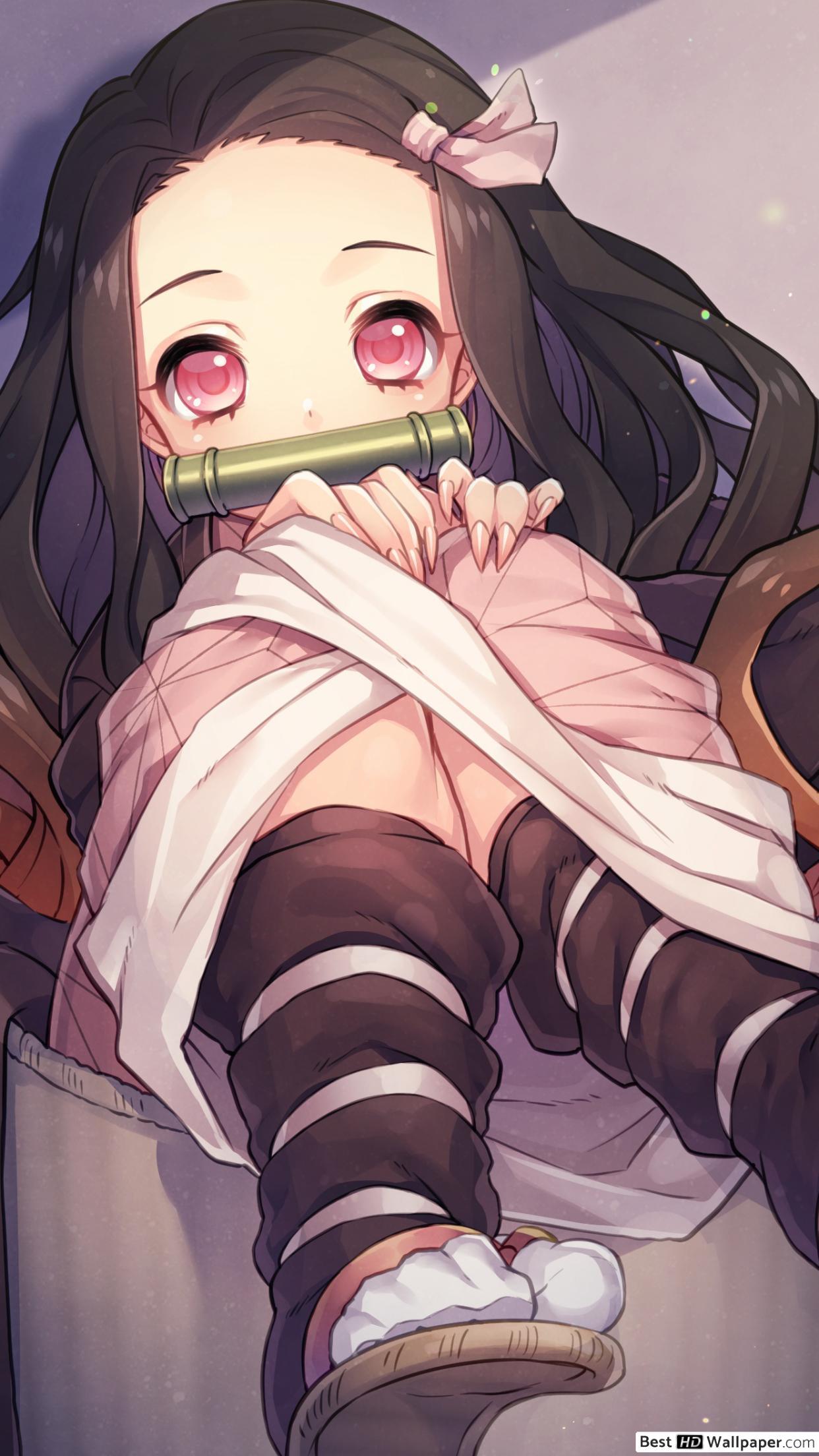 1242x2208 Kamado Nezuko HD wallpaper download