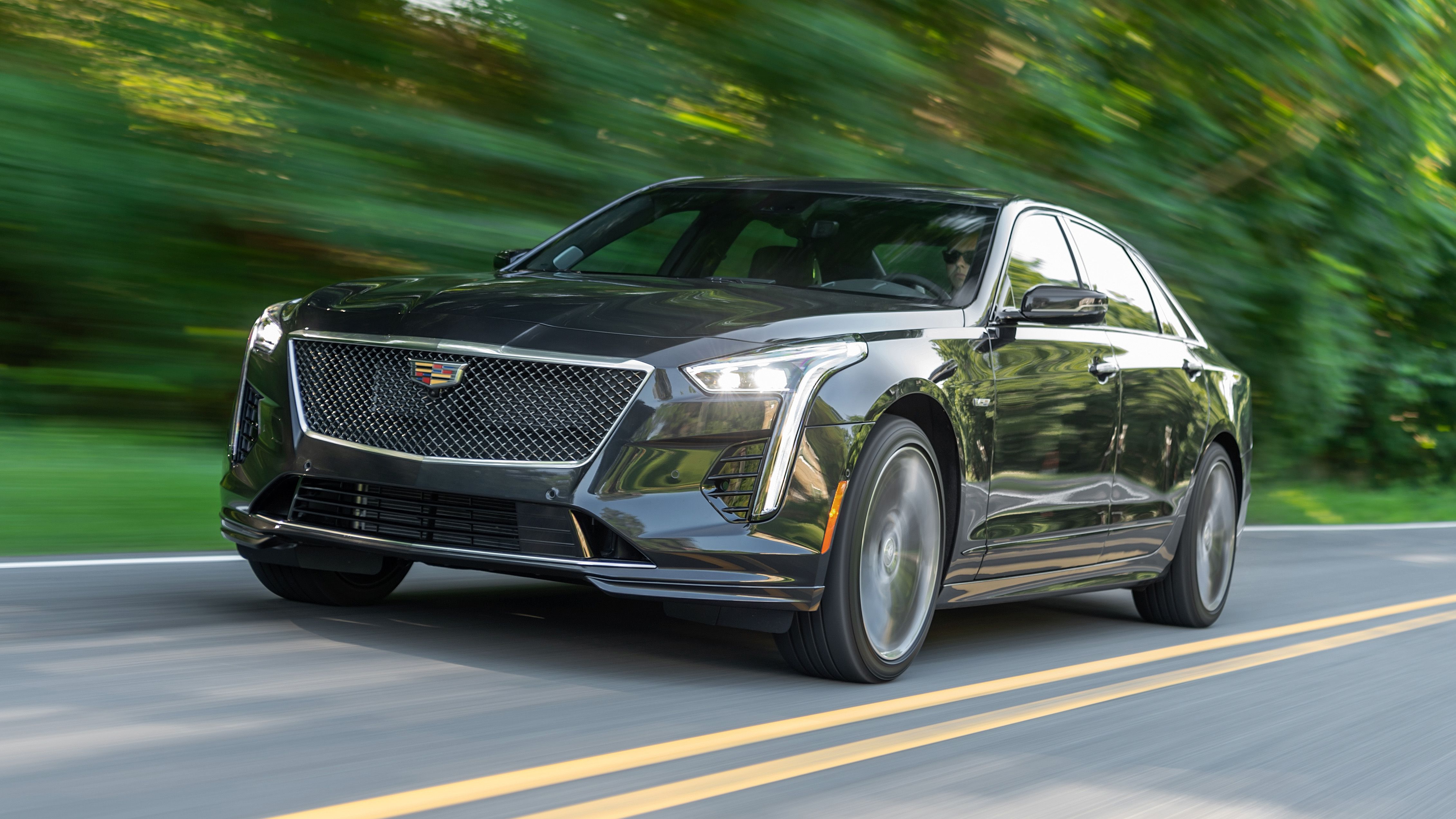 4524x2545 Download Black Car Car Cadillac Vehicle Cadillac CT6 4k Ultra HD Wallpaperx2545