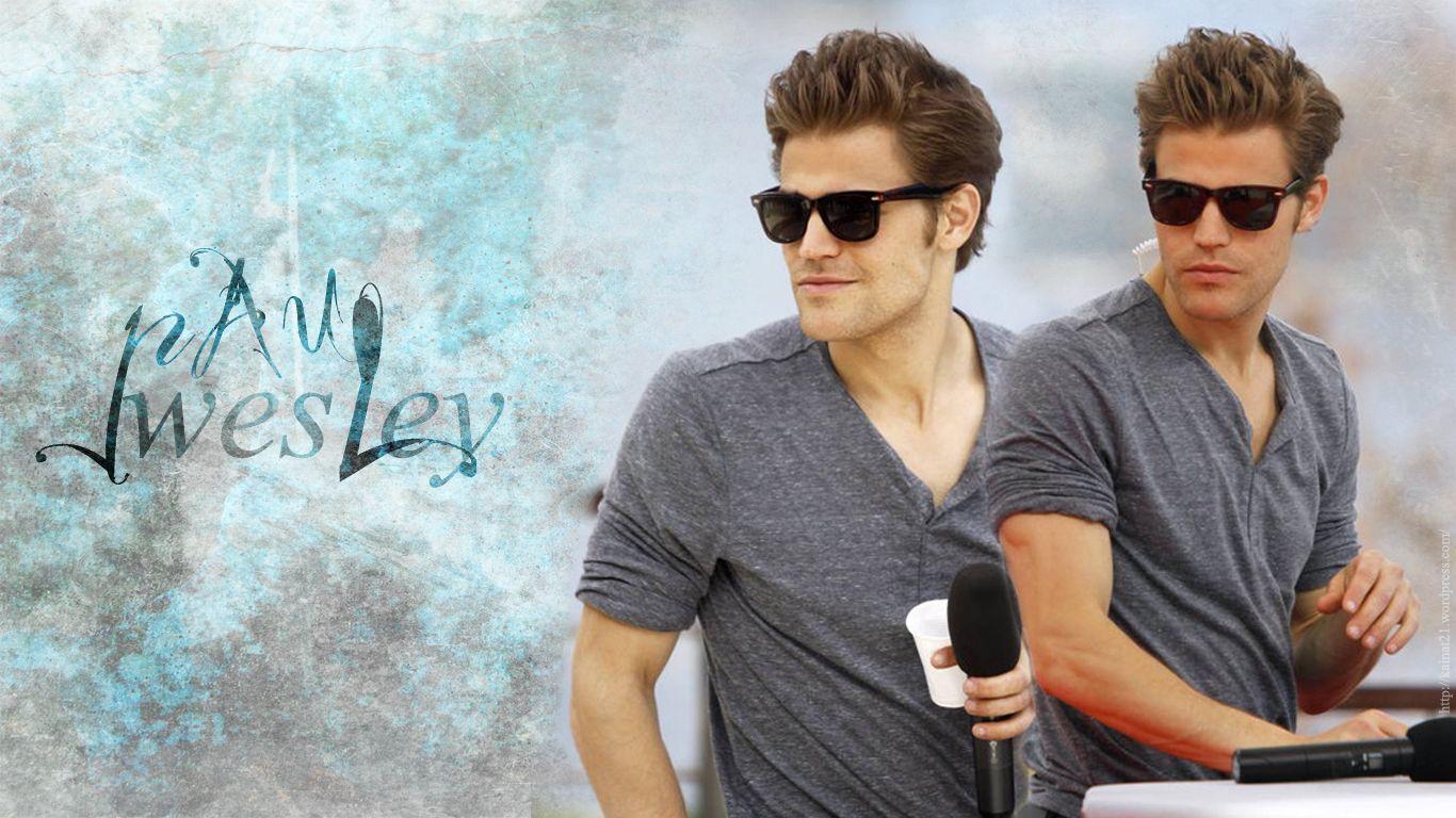 1366x768 Paul Wesley. Kainat- Desktop Wallpaper