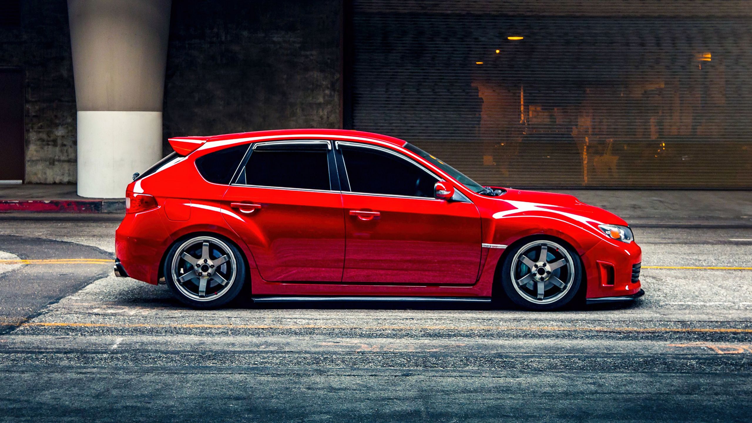 2560x1440 Subaru Impreza WRX STI Wallpaper 4K, Red cars, JDM cars