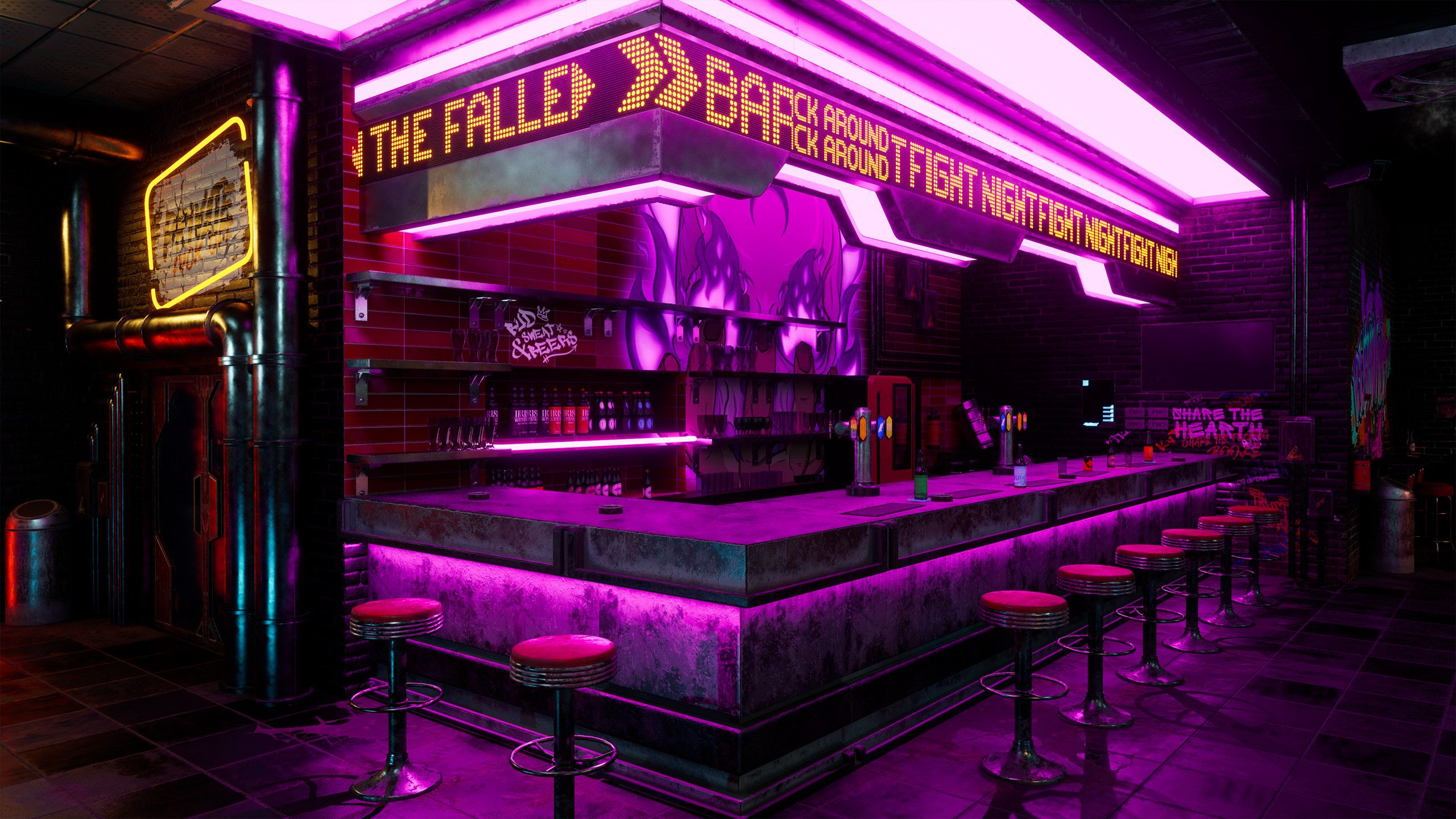 2560x1440 The Fallen Hideout Dive Bar Ready Interior Environment