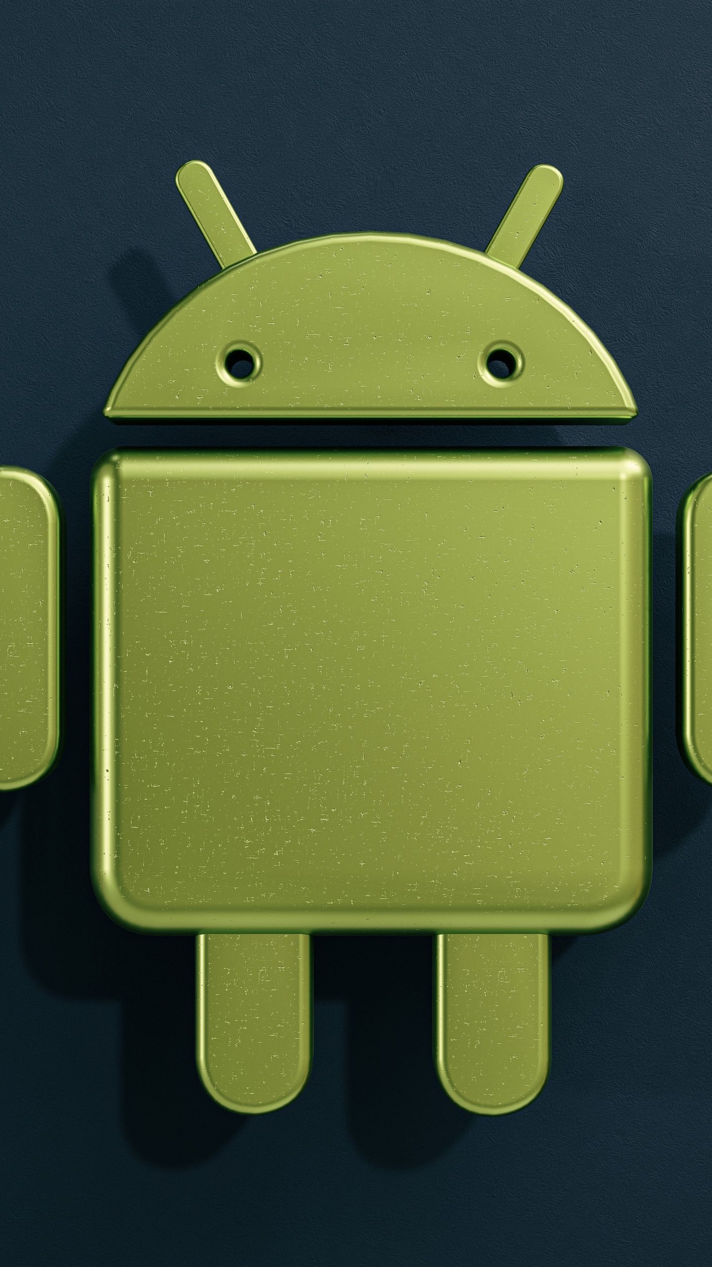 1440x2560 3D Wallpaper 4K, Android robot, Metallic, 8K, 5K