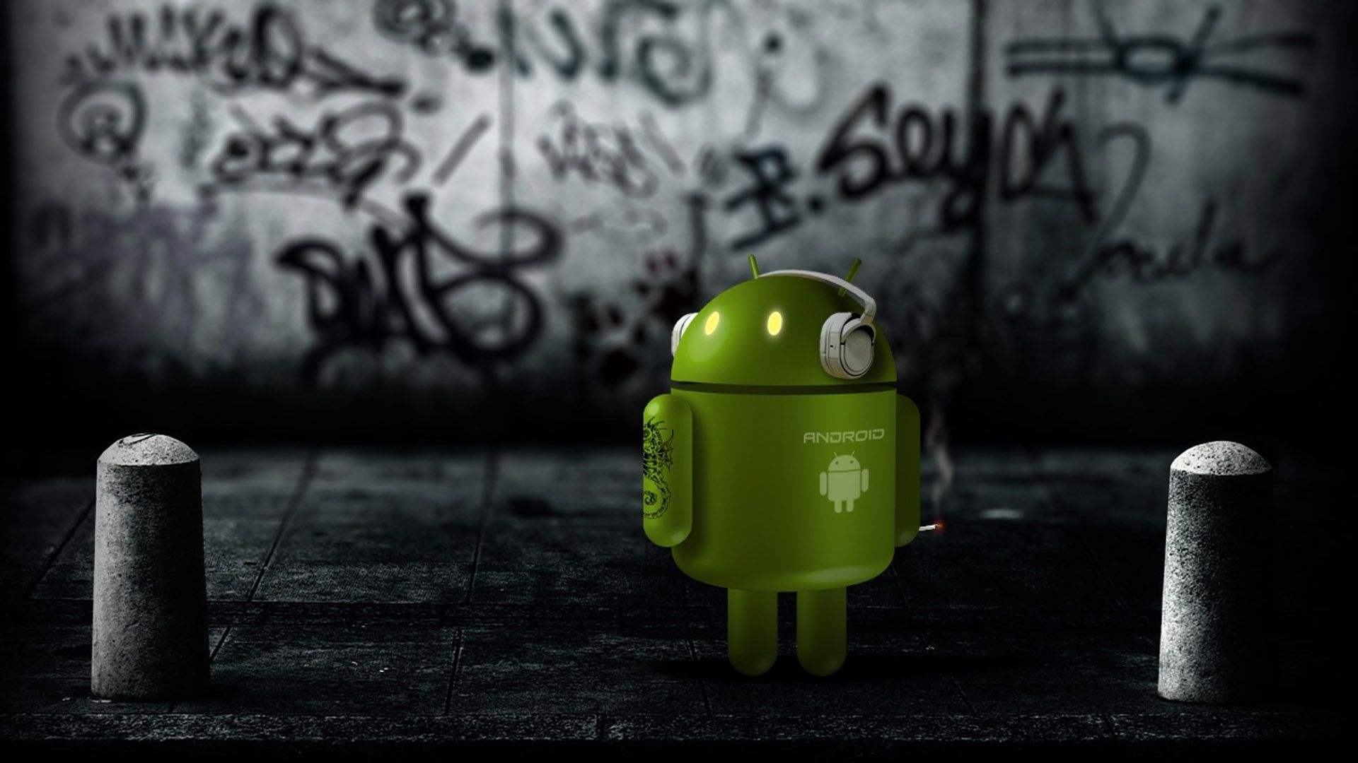 1920x1080 Wallpaper Robot, Android, Android, Green For Mobile And Desktop, Section Hi Tech, Resolution 1920x1080