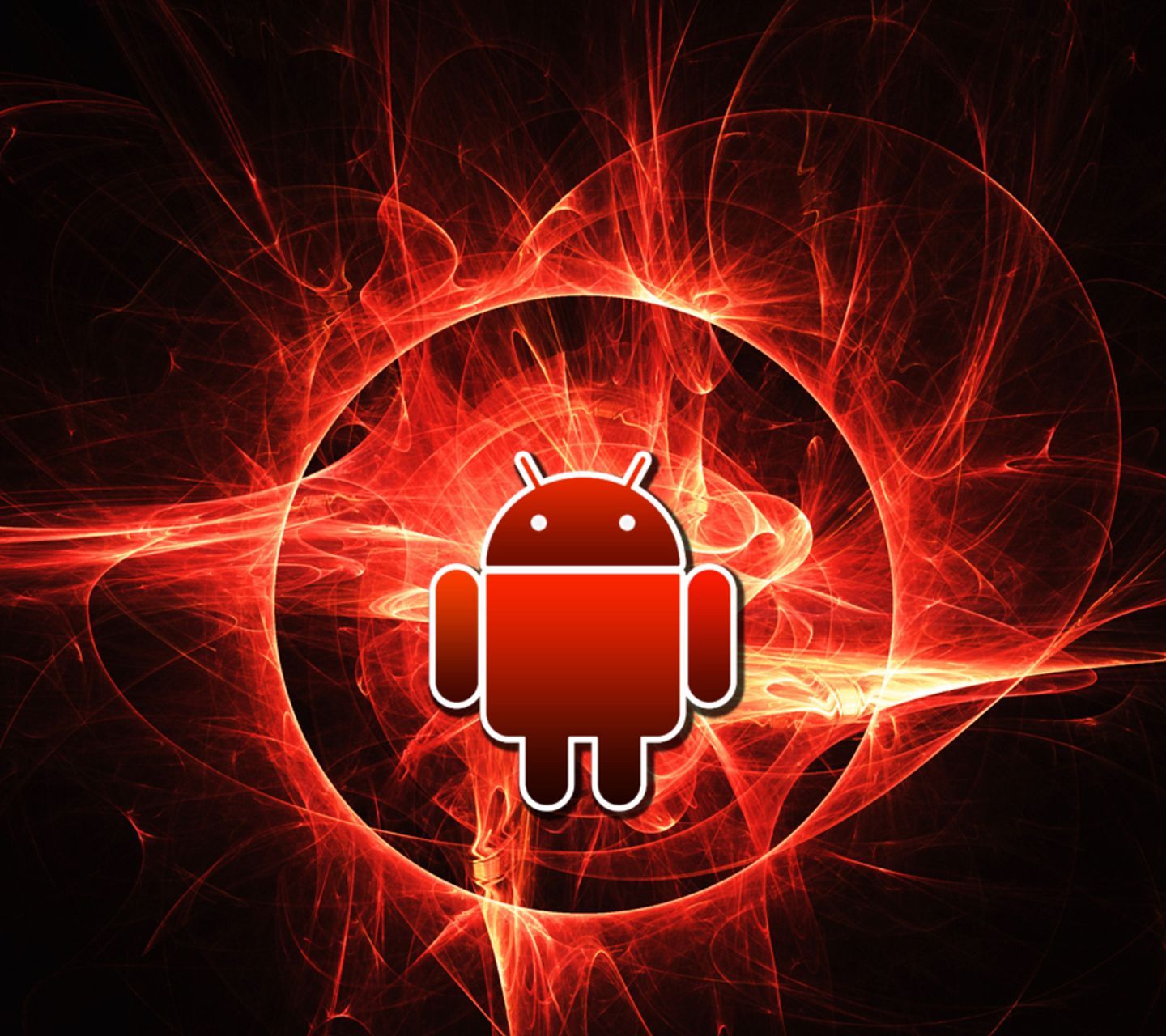1440x1280 Red Robot Wallpaper