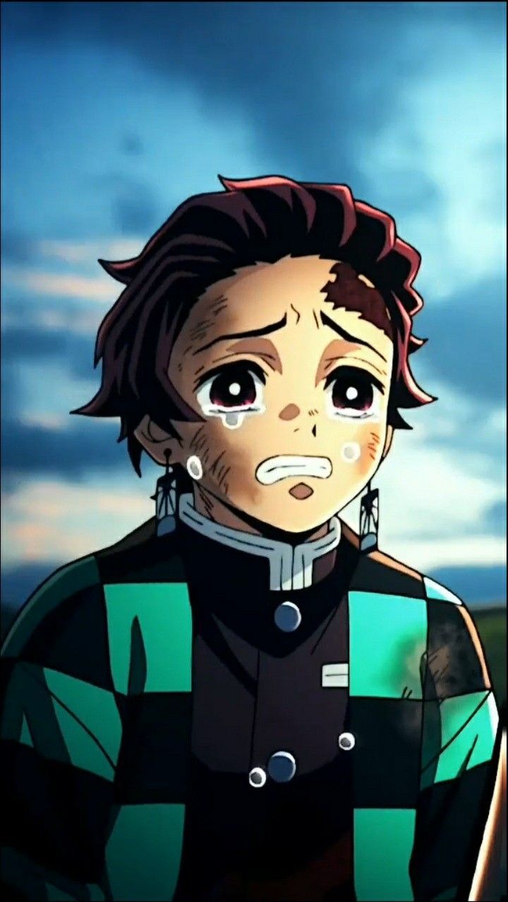 720x1278 Tanjiro wallpaper. Tanjiro cry