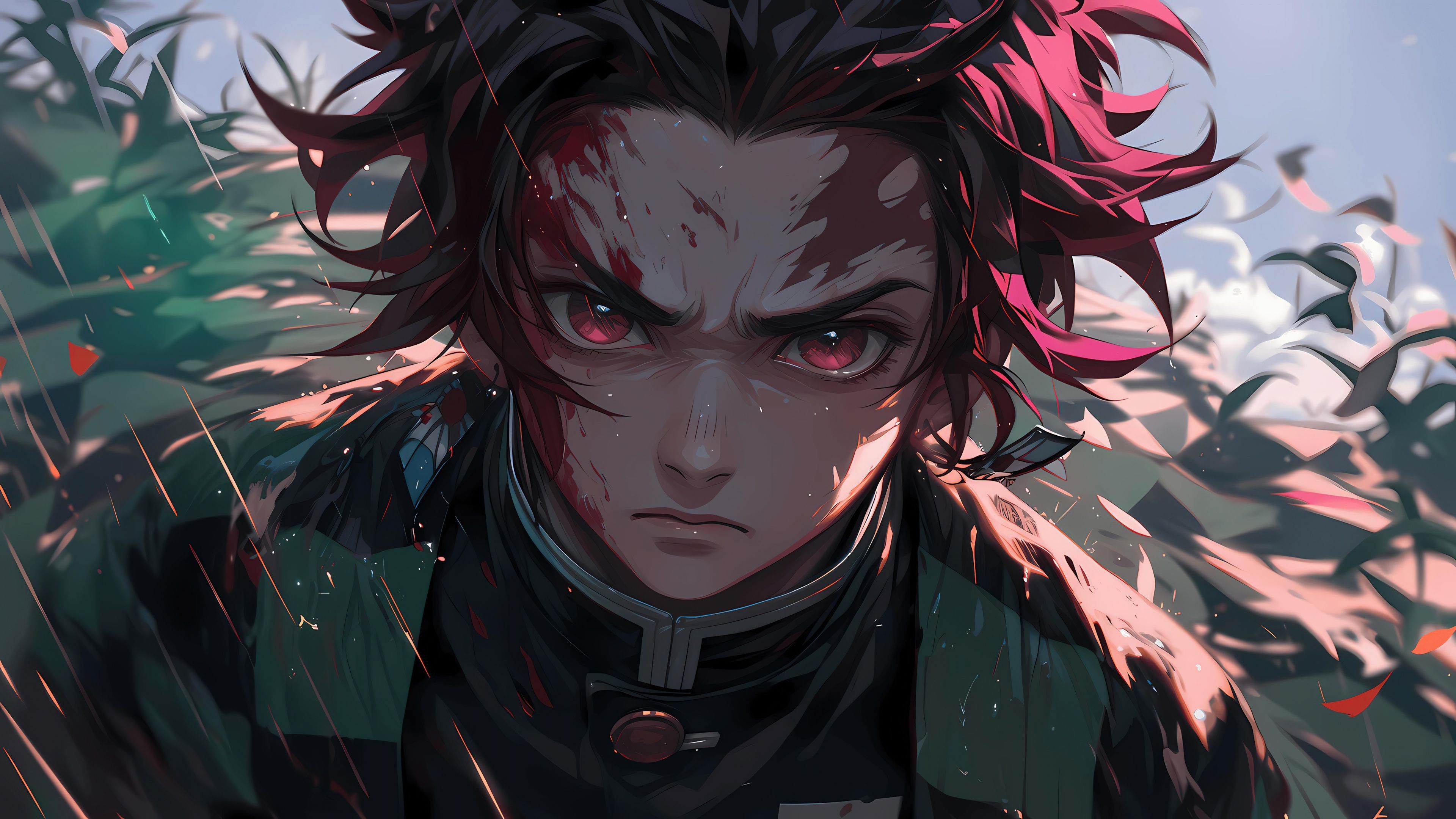 3840x2160 Tanjiro Kamado Wallpaper 4K, Closeup
