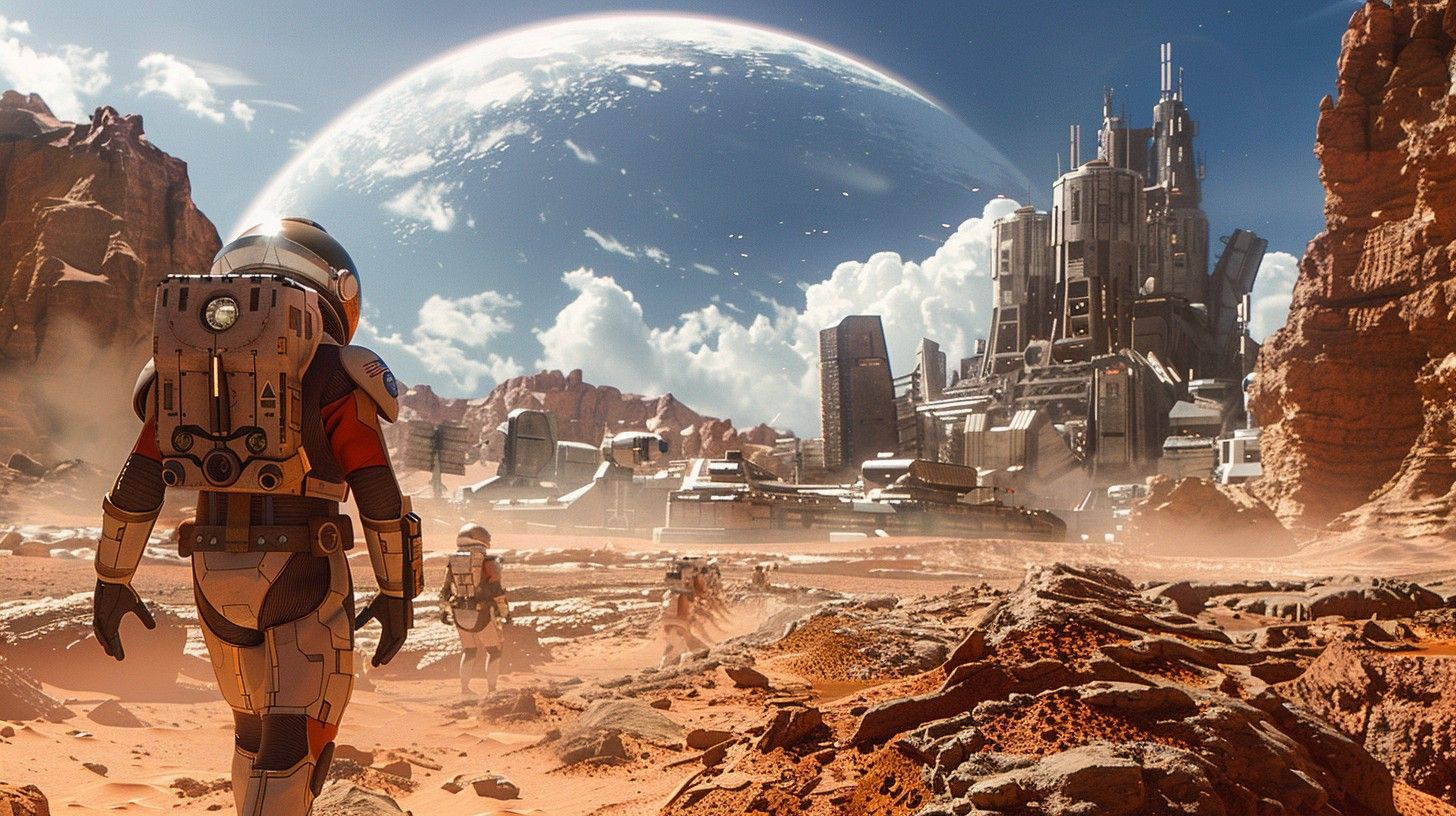 1456x816 Free Futuristic Martian City Image, City, Future